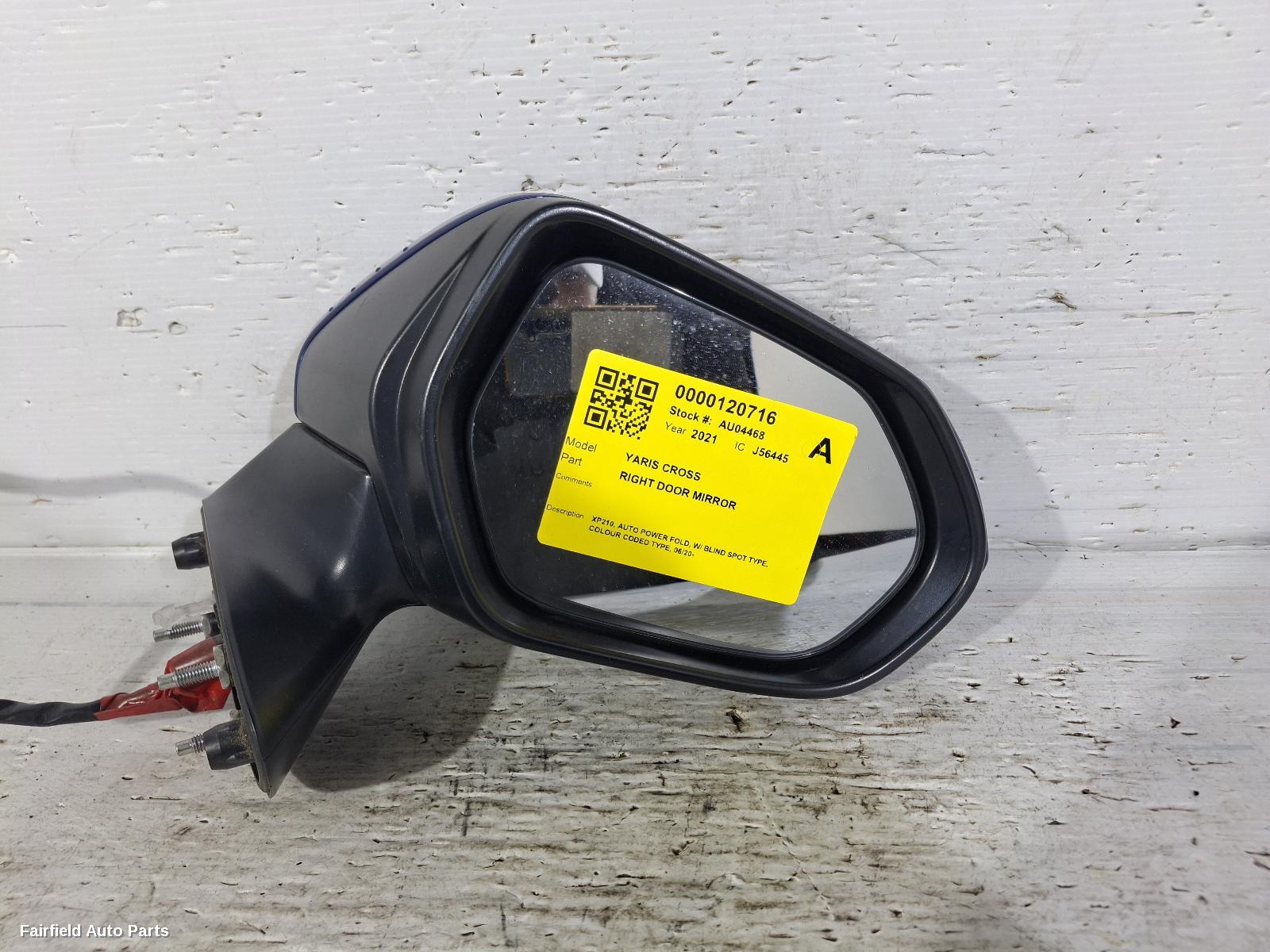 2020-2026 Toyota Yaris Cross Right Door Mirror