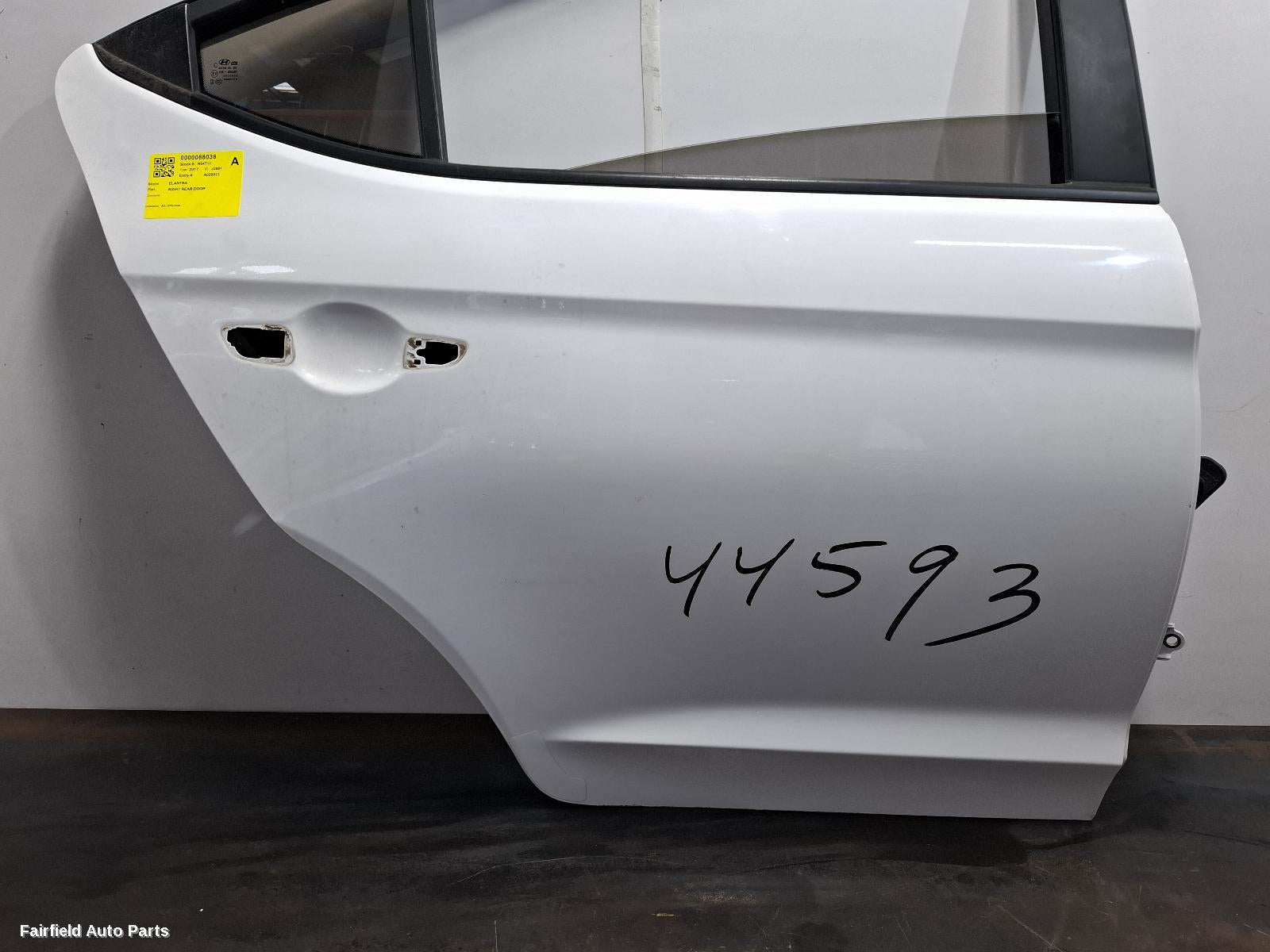 2015-2020 Hyundai Elantra Right Rear Door Sliding