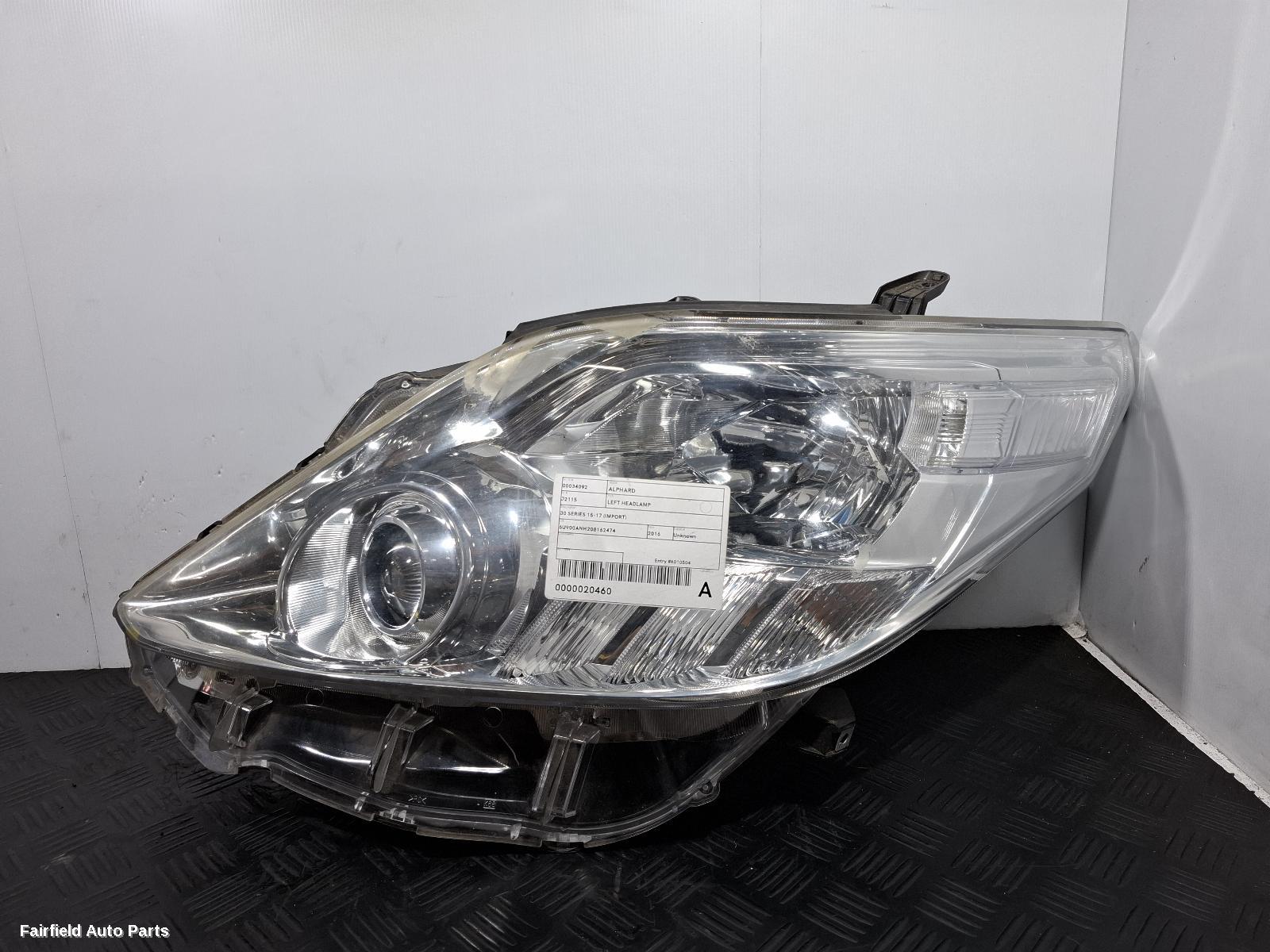 2008-2015 Toyota Alphard Left Headlamp