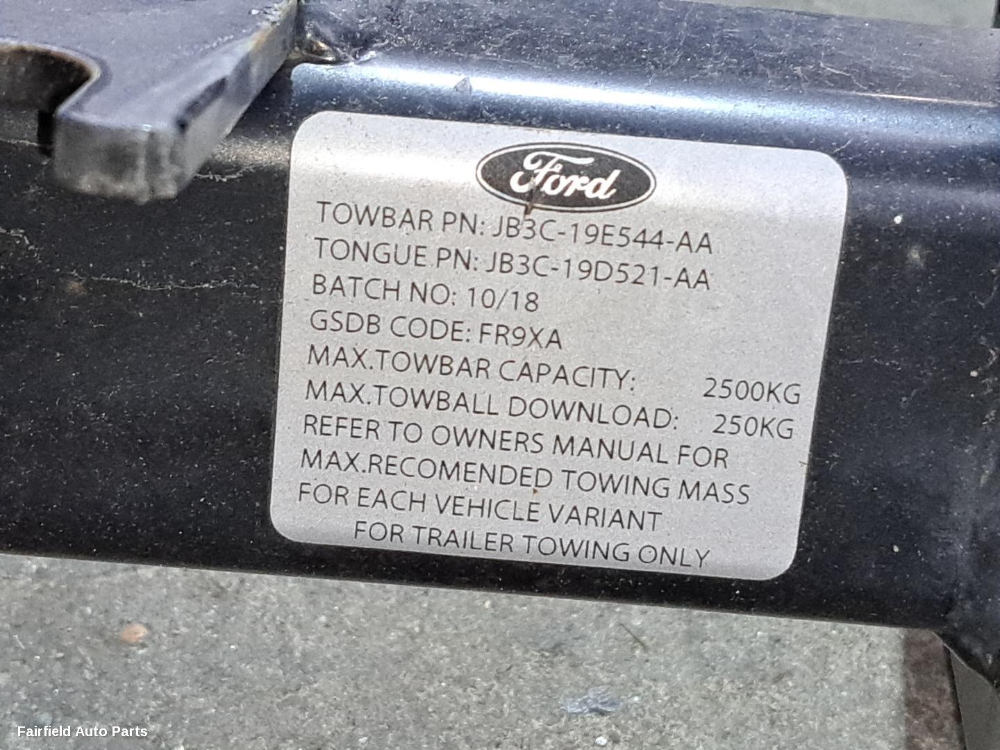 2015-2022 Ford Ranger Towbar