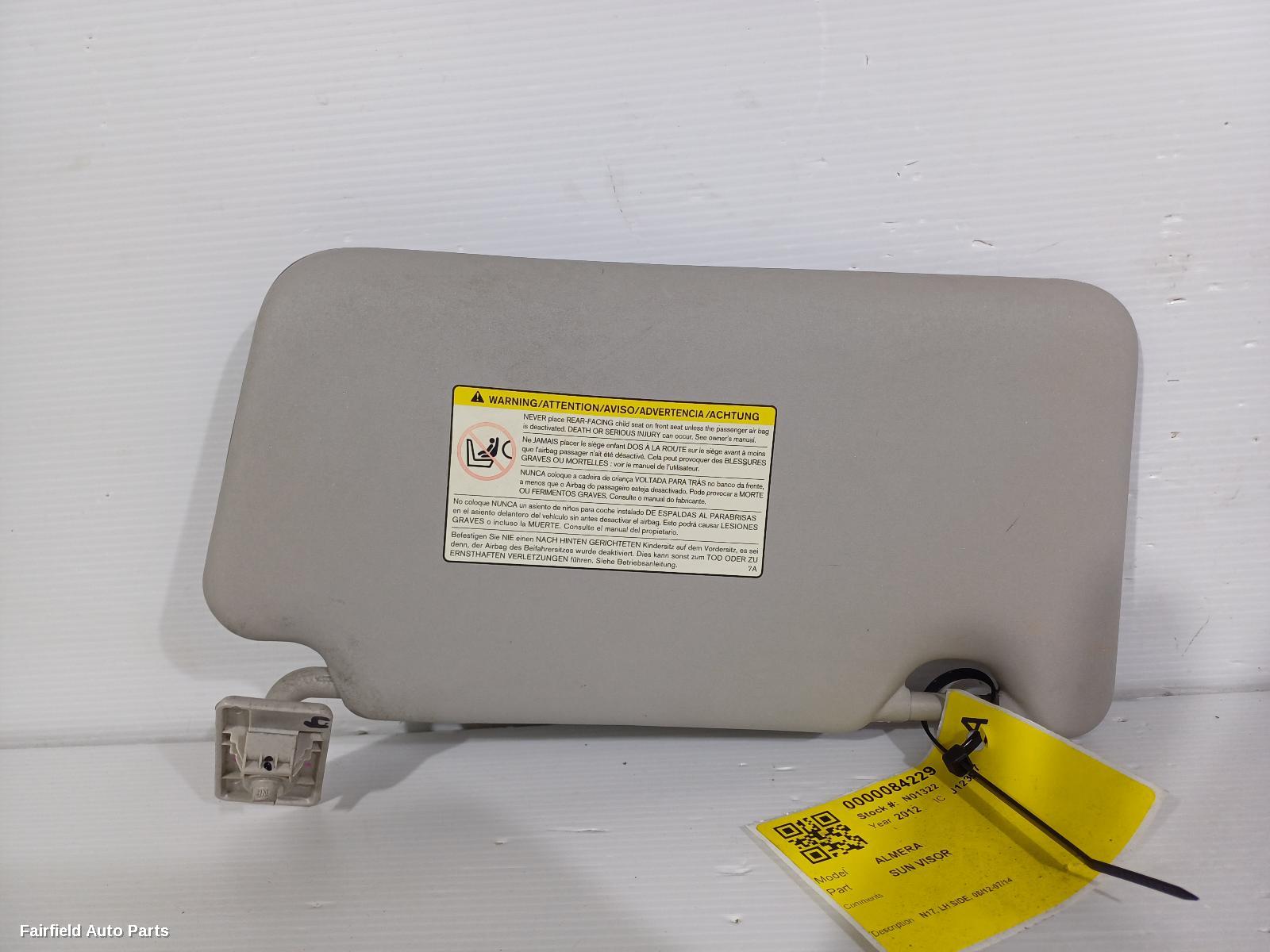 2012-2014 Nissan Almera Sunvisor