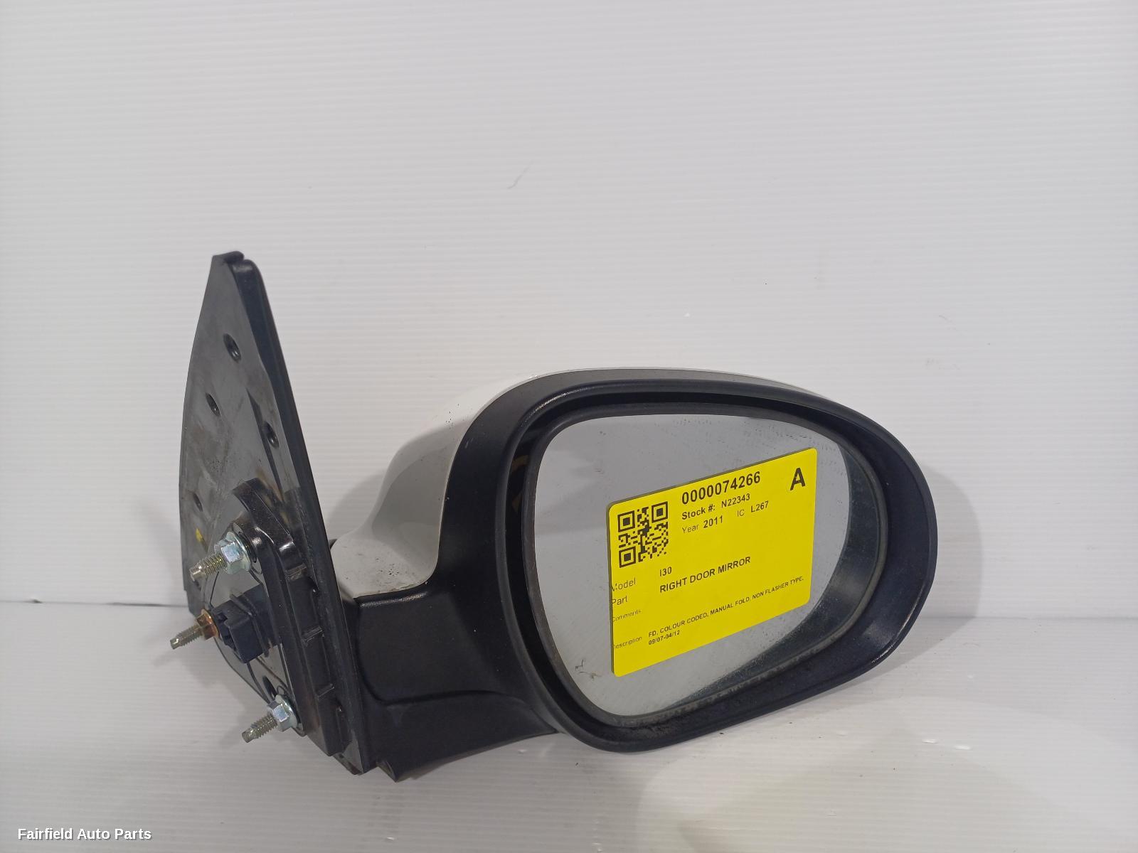 2007-2012 Hyundai I30 Right Door Mirror