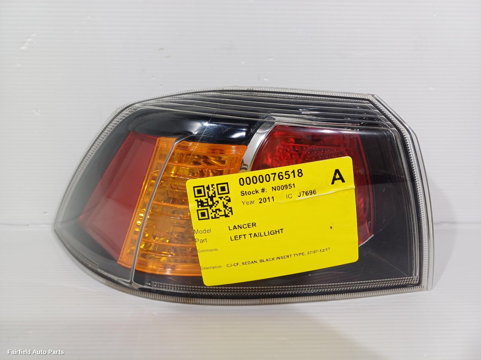 2007-2017 Mitsubishi Lancer Left Taillight