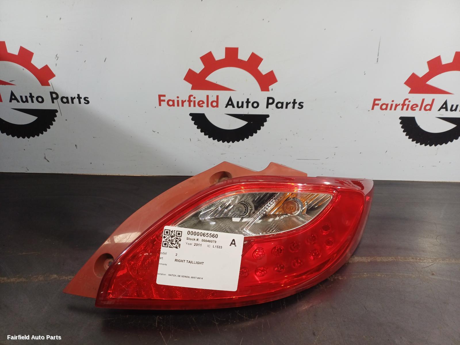 2007-2014 Mazda 2 Right Taillight