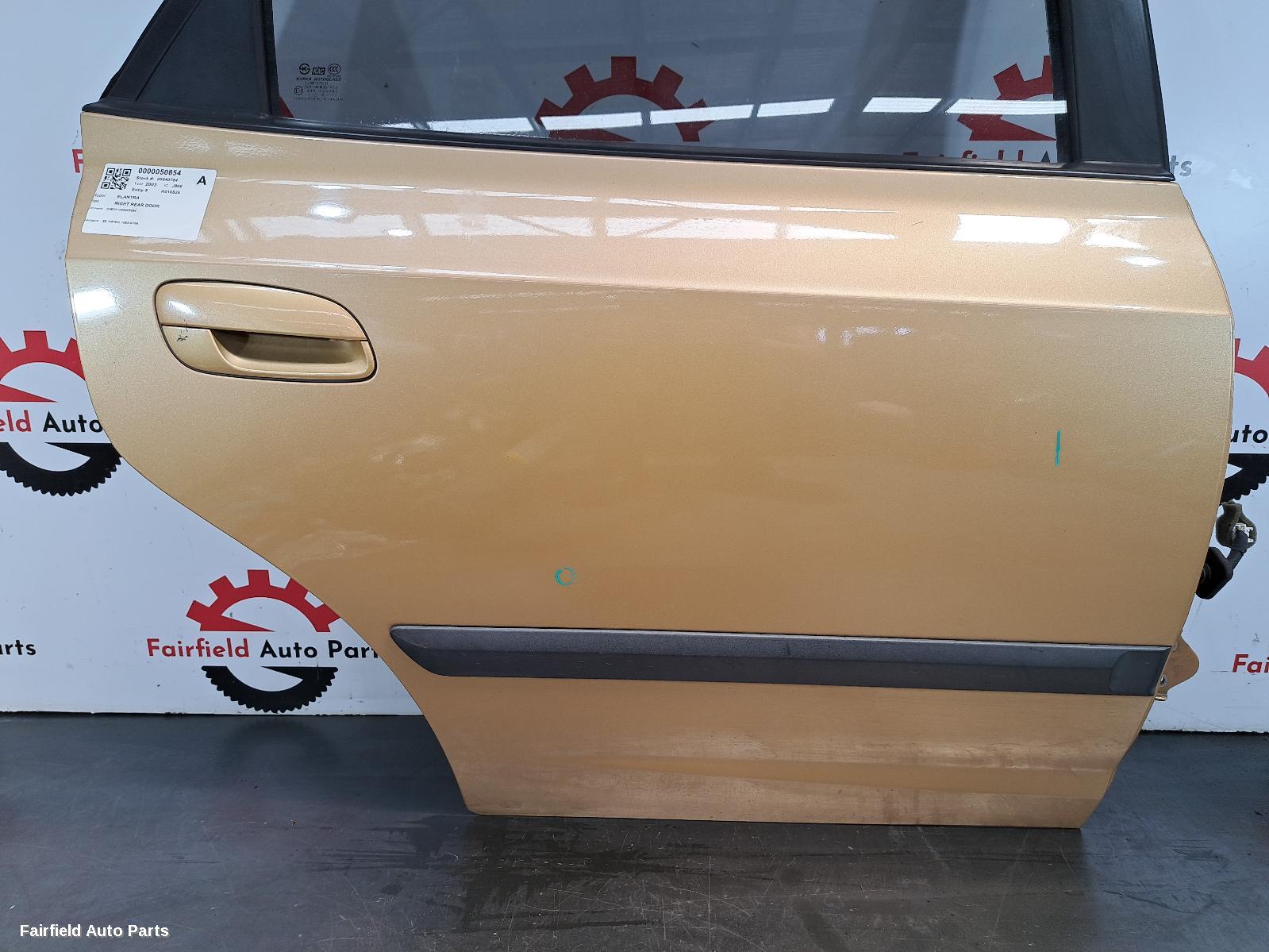 2003-2006 Hyundai Elantra Right Rear Door Sliding