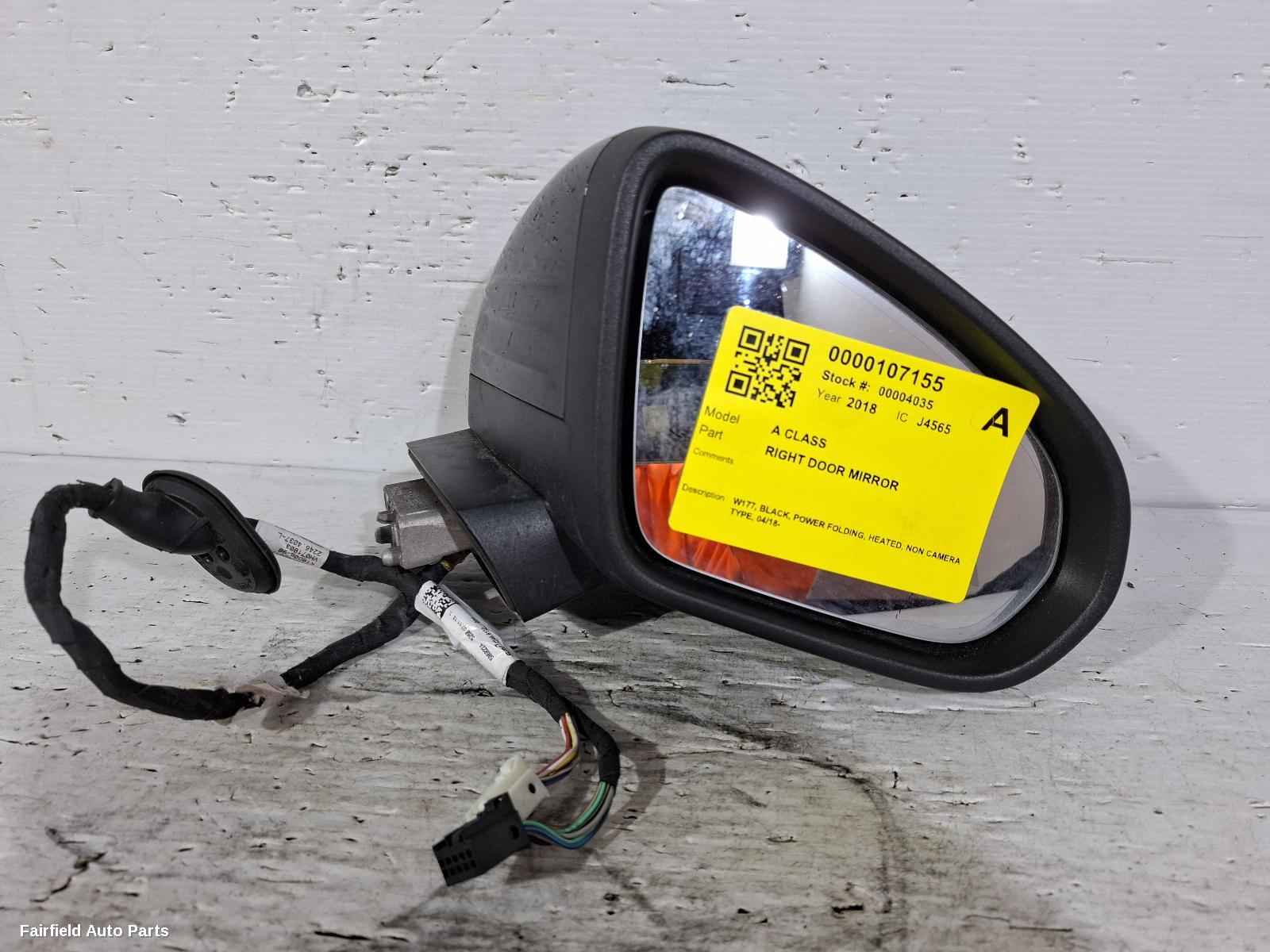 2018-2023 Mercedes A Class Right Door Mirror