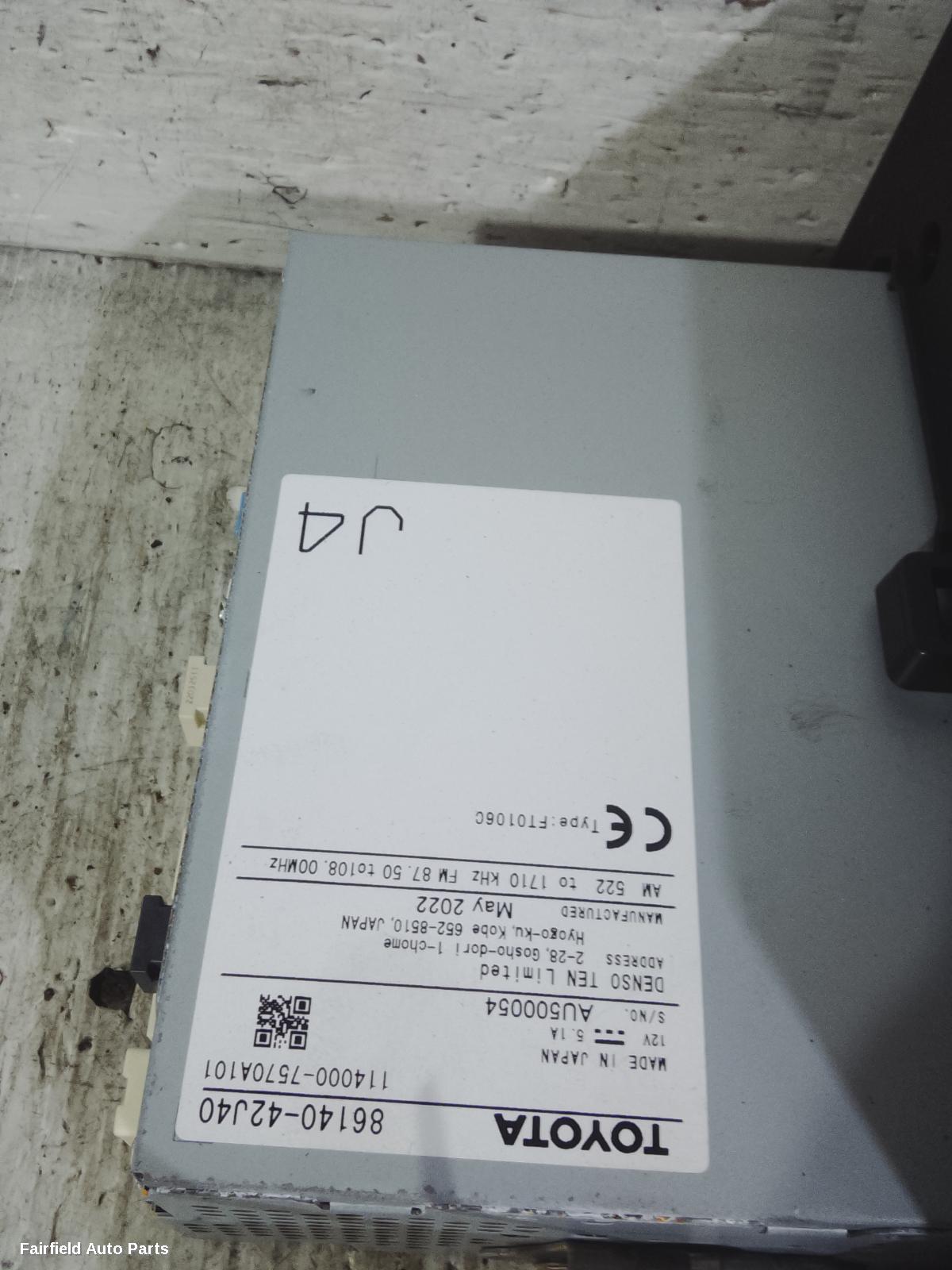 2022-2025 Toyota Rav4 Radio Cd Dvd Sat Tv