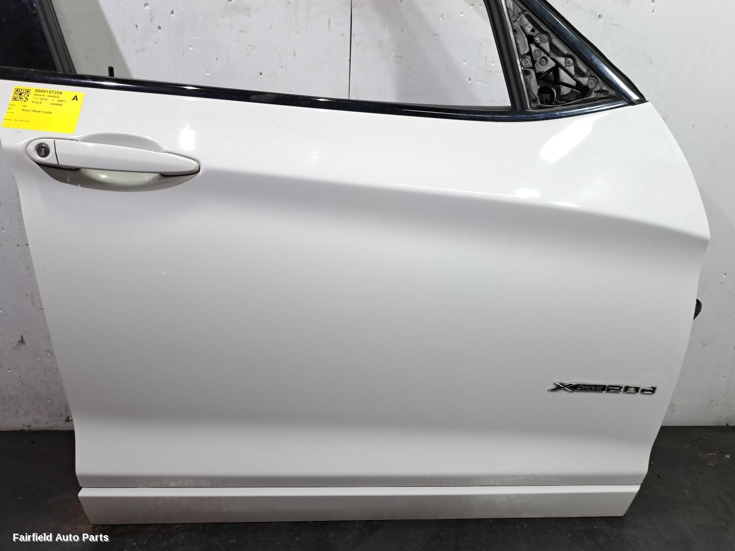 2010-2017 Bmw X3 Right Front Door