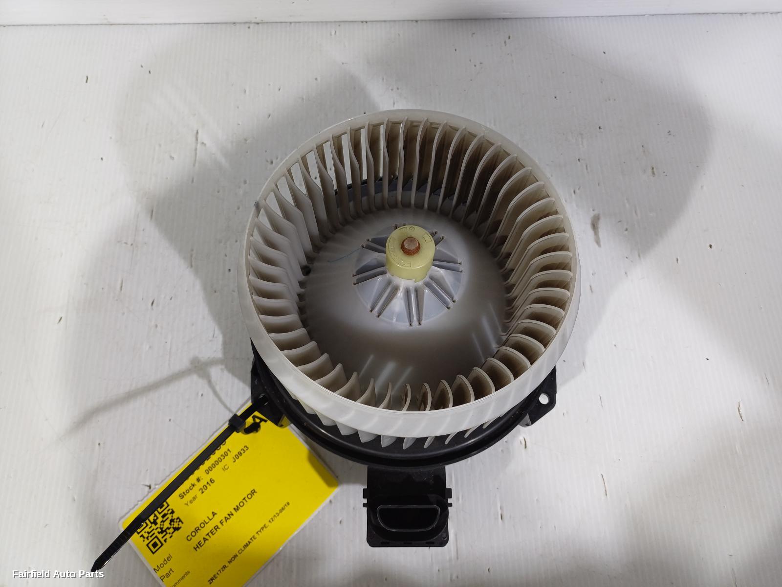 2013-2019 Toyota Corolla Heater Fan Motor