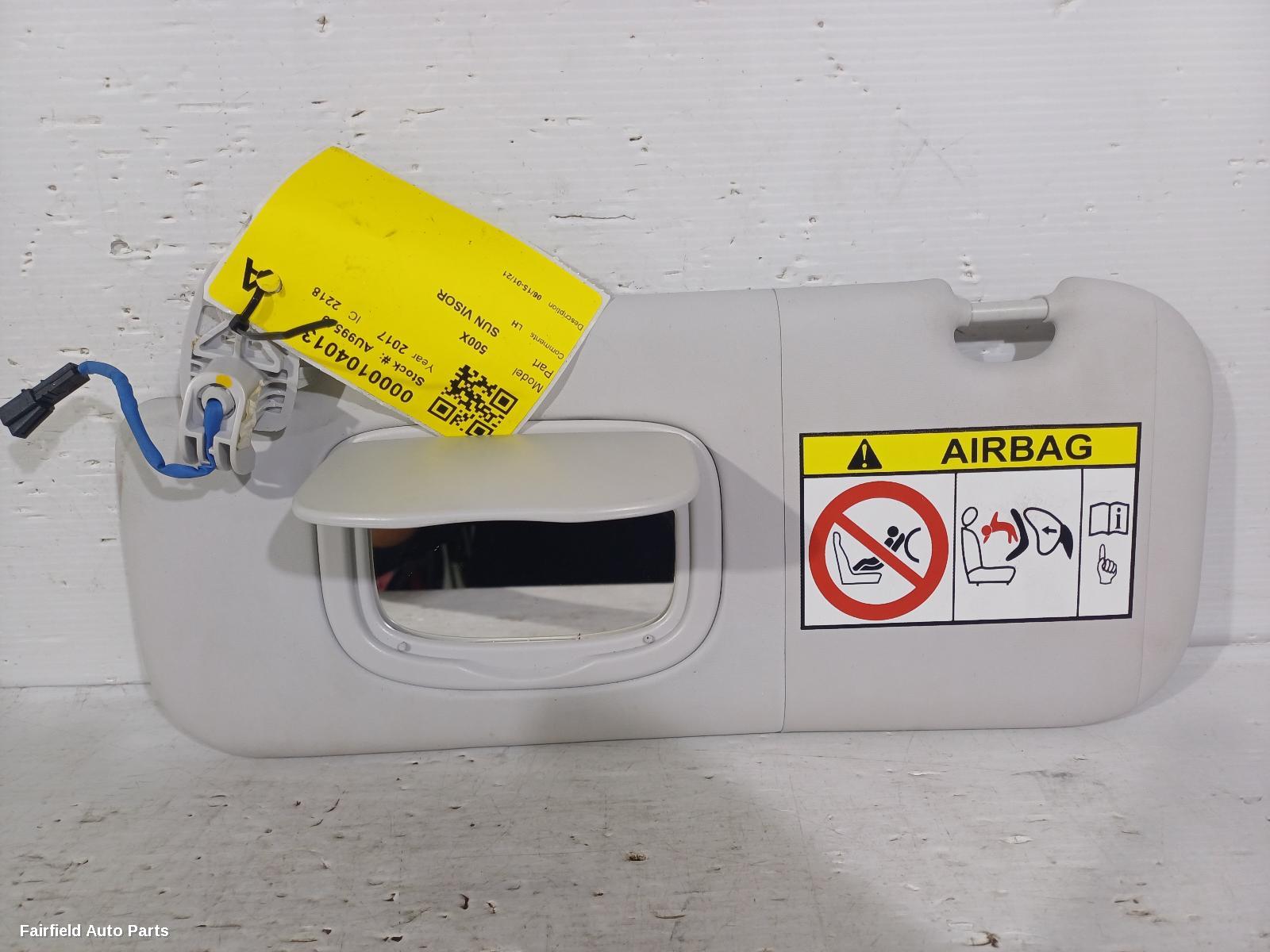 2015-2021 Fiat 500x Sunvisor