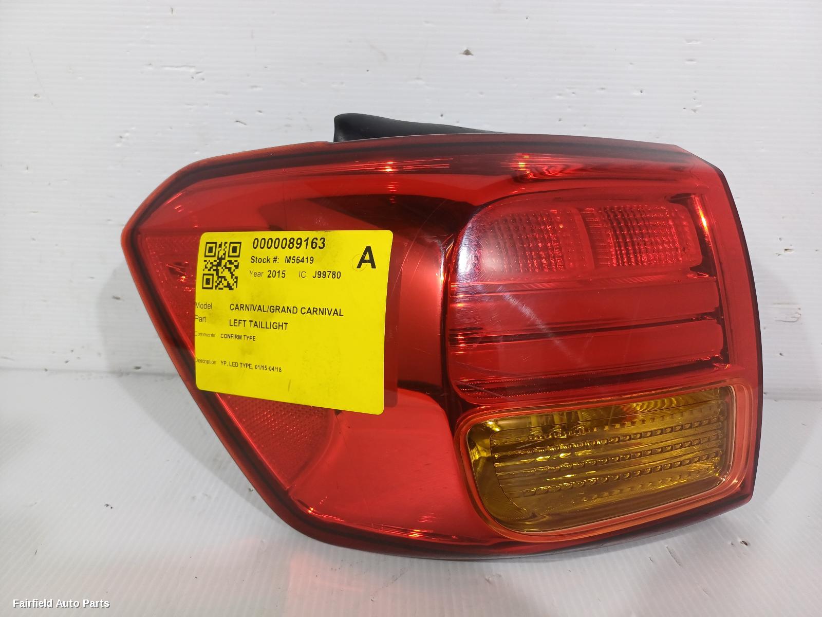 2015-2018 Kia Carnival/grand Carnival Left Taillight