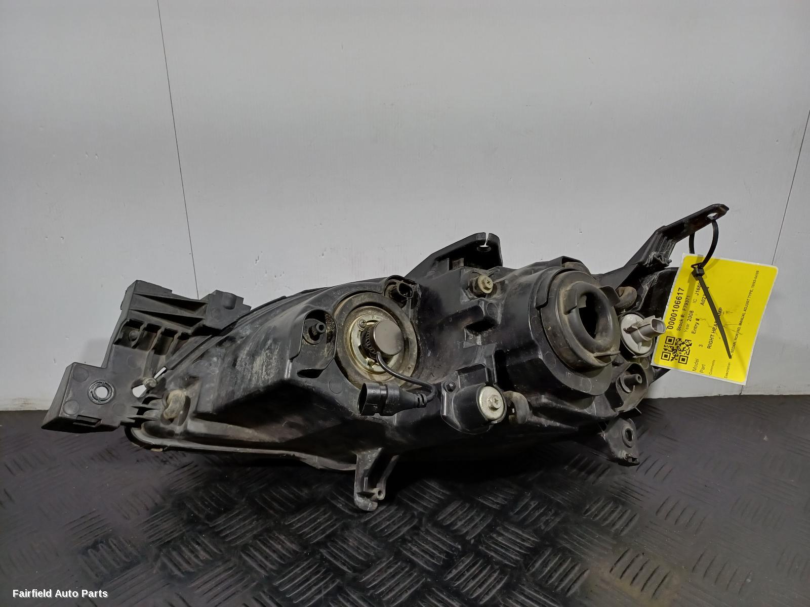 2003-2009 Mazda 3 Right Headlamp