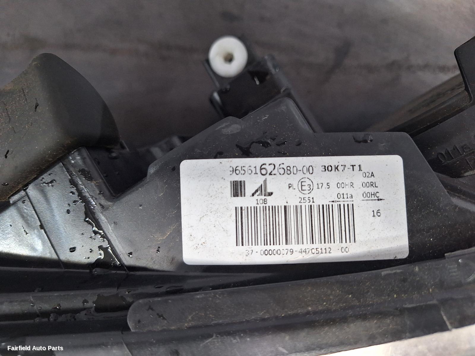 2007-2011 Peugeot 308 Right Headlamp