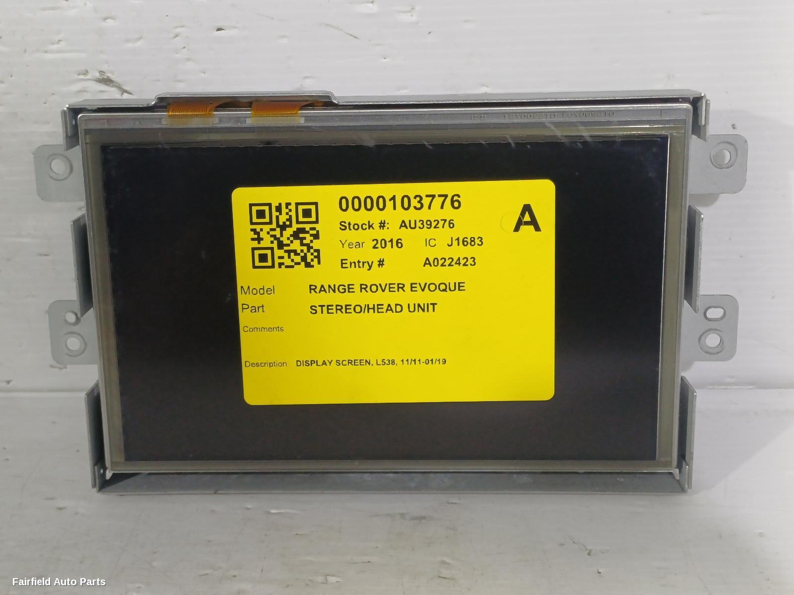 2011-2019 Land Rover Rangerover Evoque Radio Cd Dvd Sat Tv