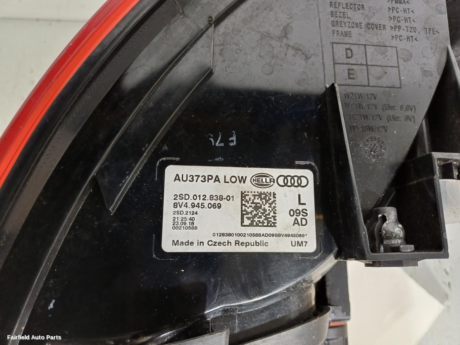 2016-2020 Audi A3 Left Taillight
