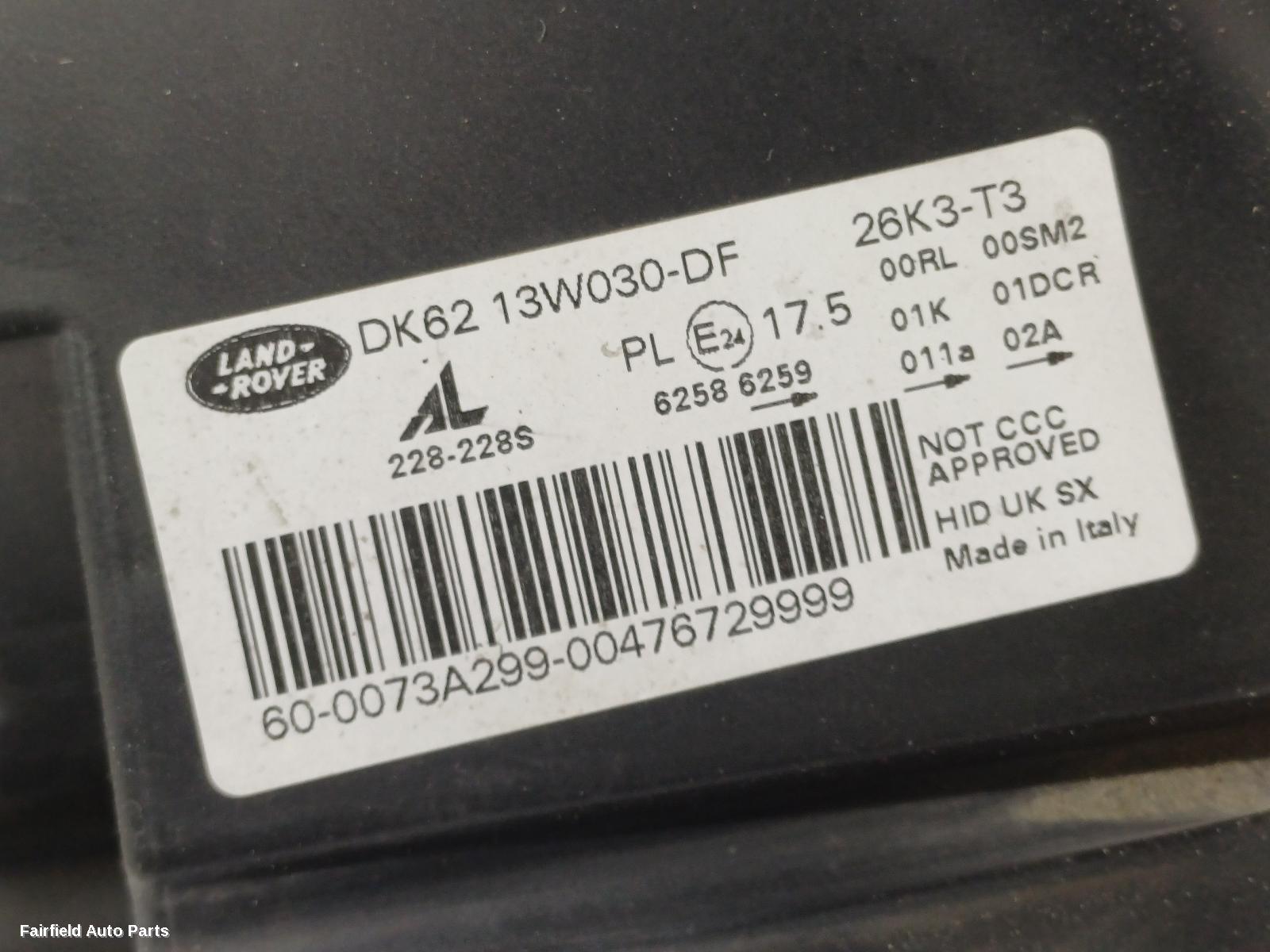 2013-2017 Land Rover Rangerover Sport Left Headlamp