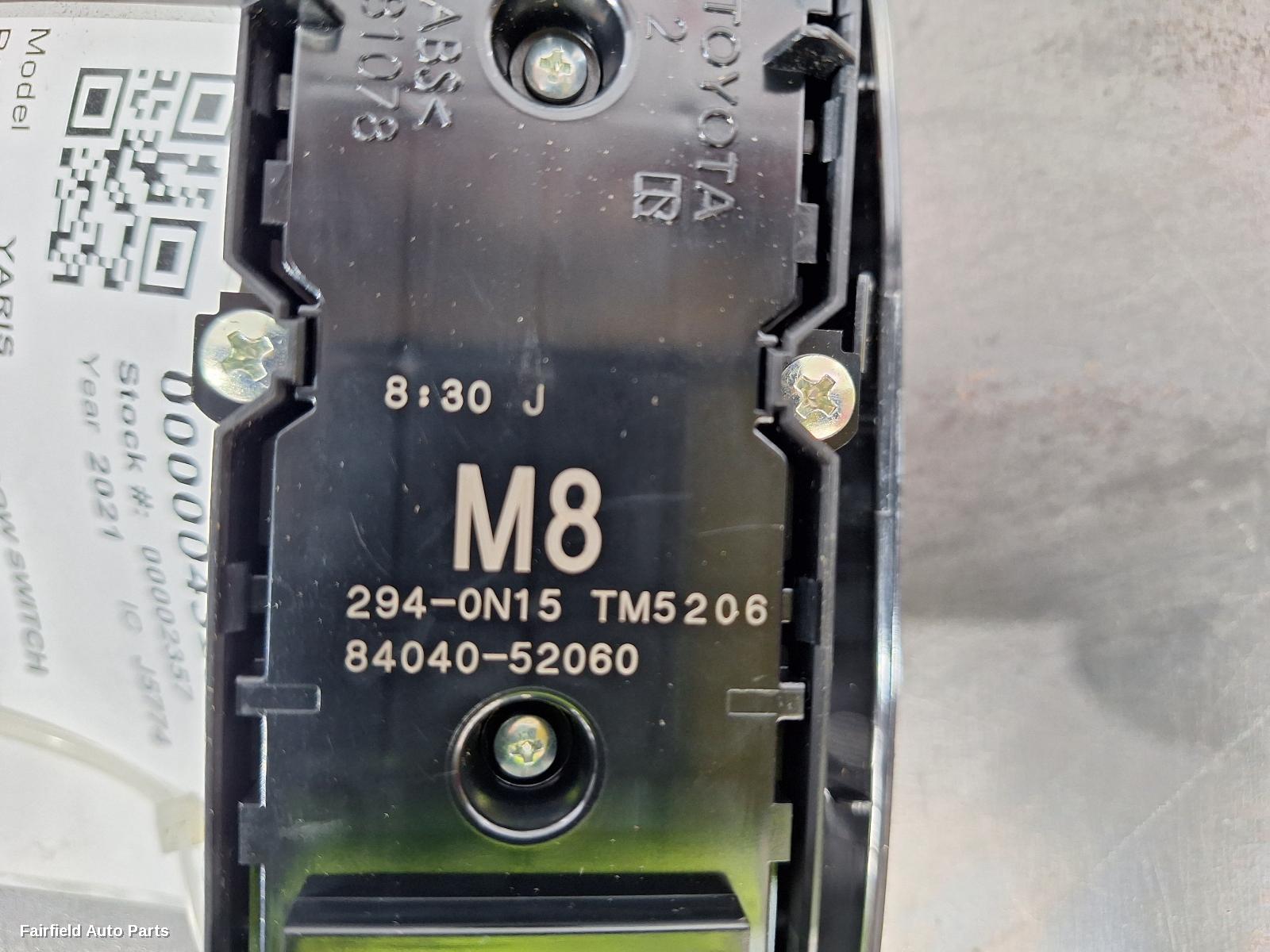 2020-2025 Toyota Yaris Pwr Dr Wind Switch