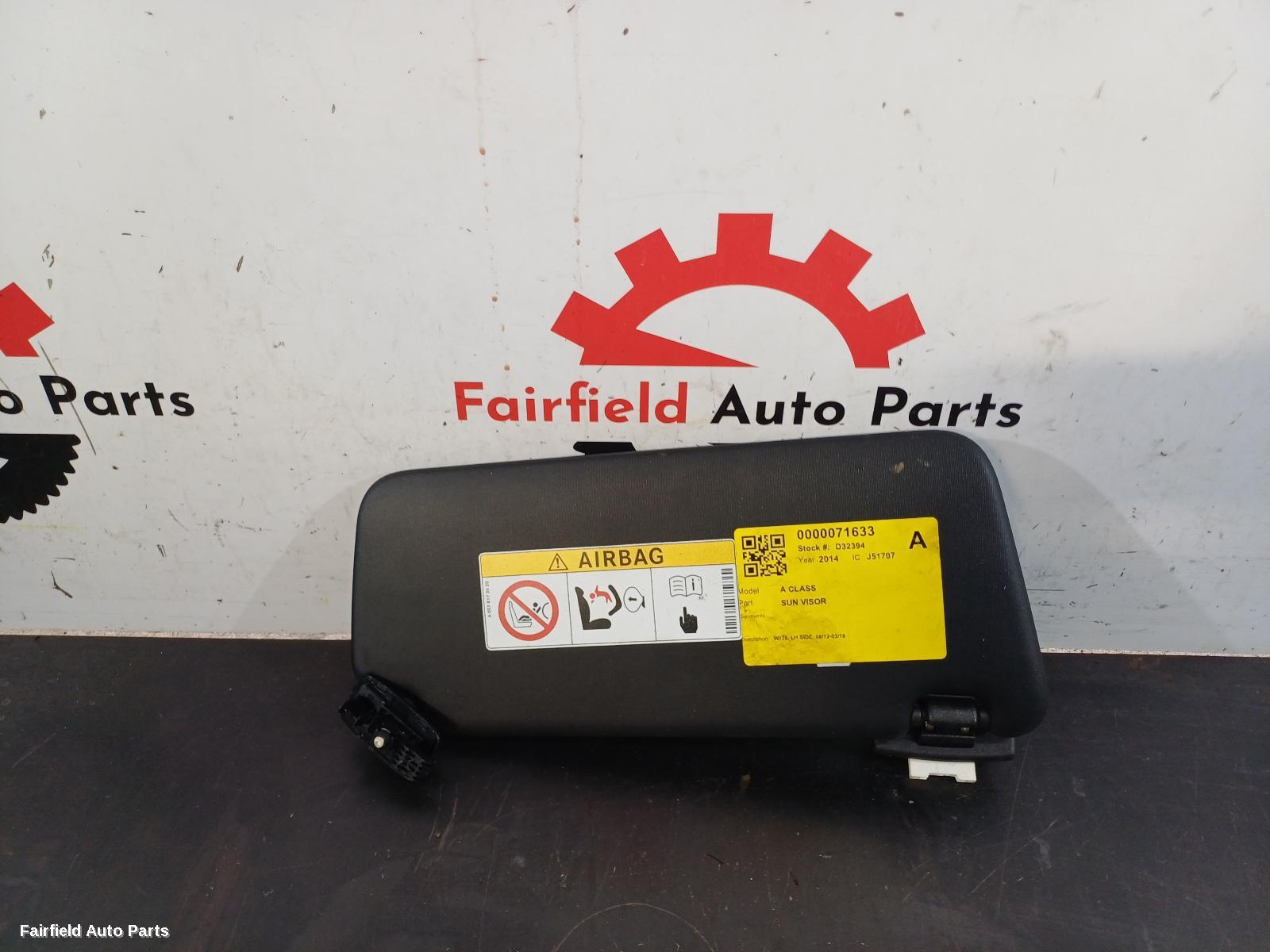 2012-2018 Mercedes A Class Sunvisor