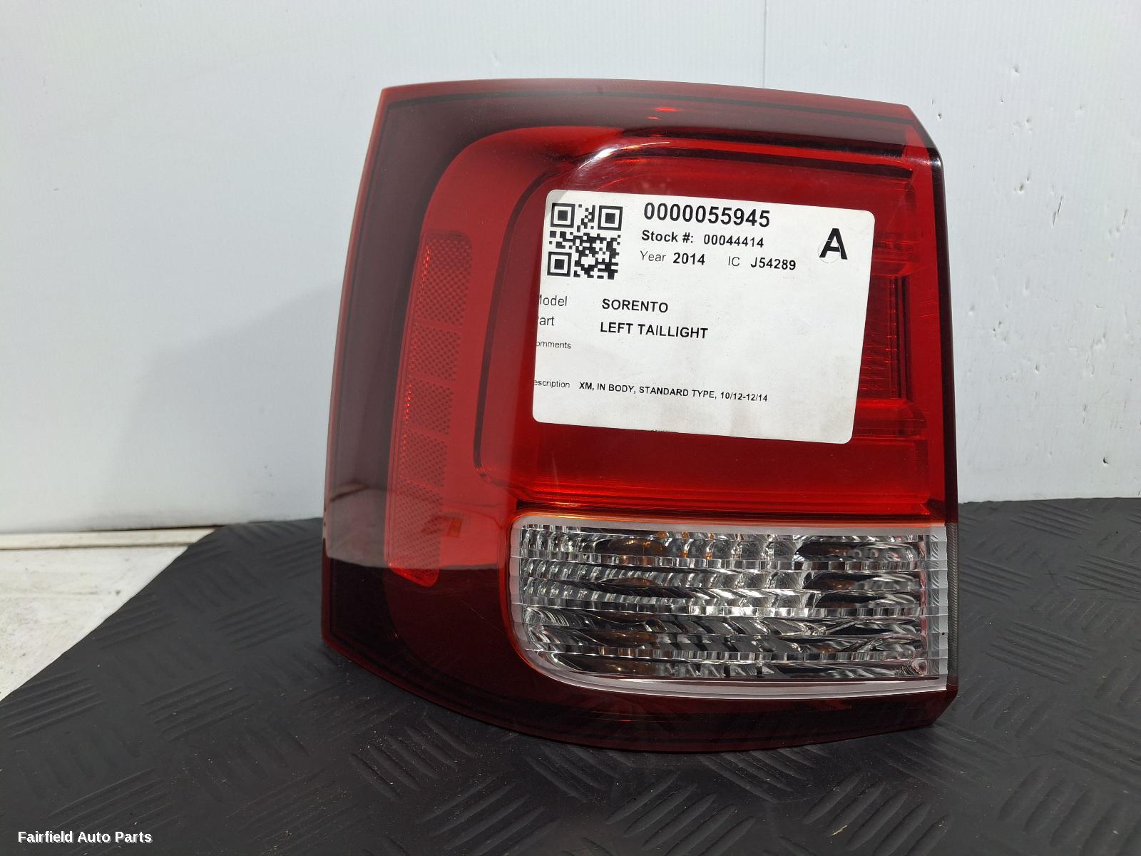 2012-2014 Kia Sorento Left Taillight
