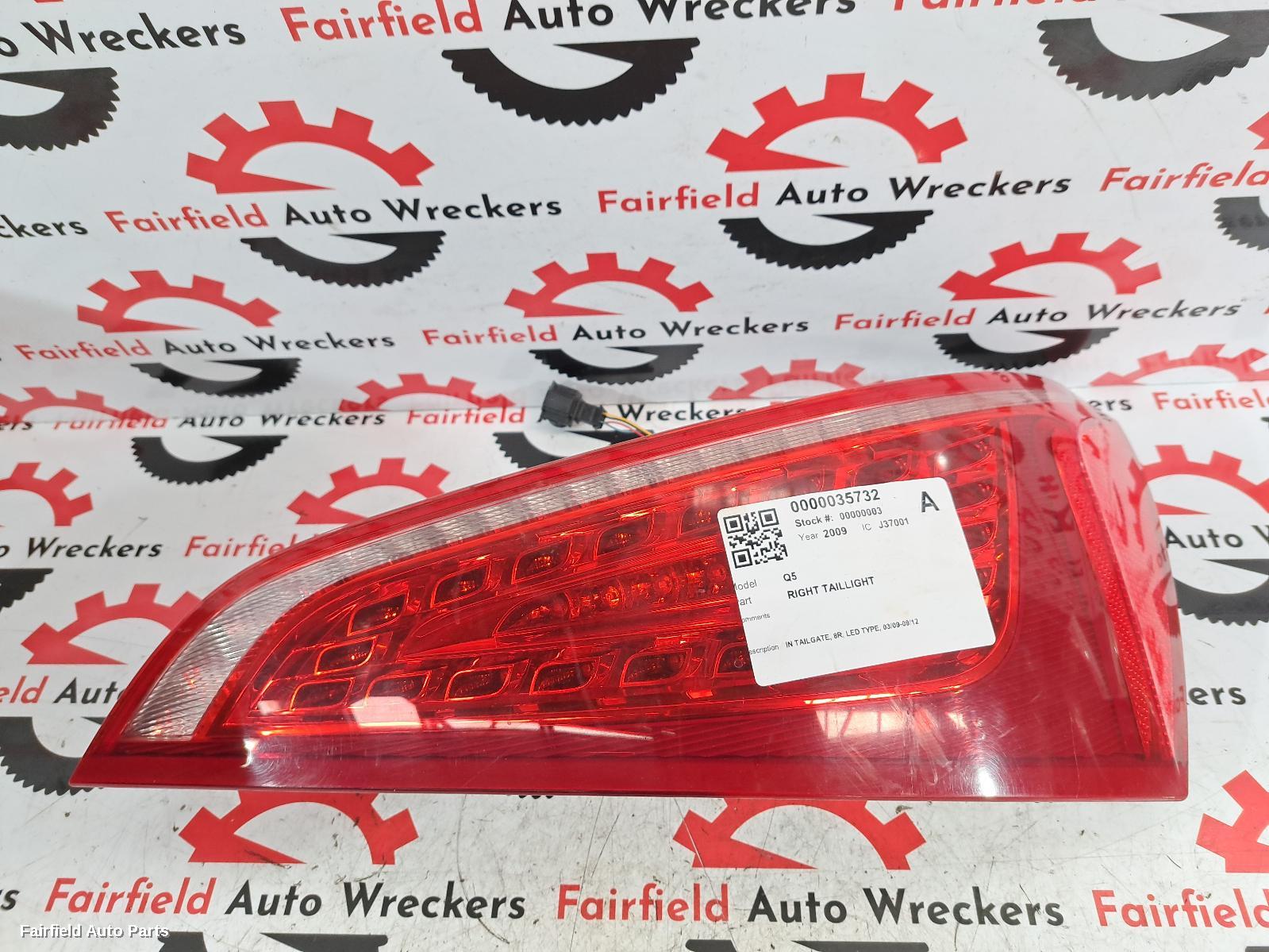 2009-2012 Audi Q5 Right Taillight