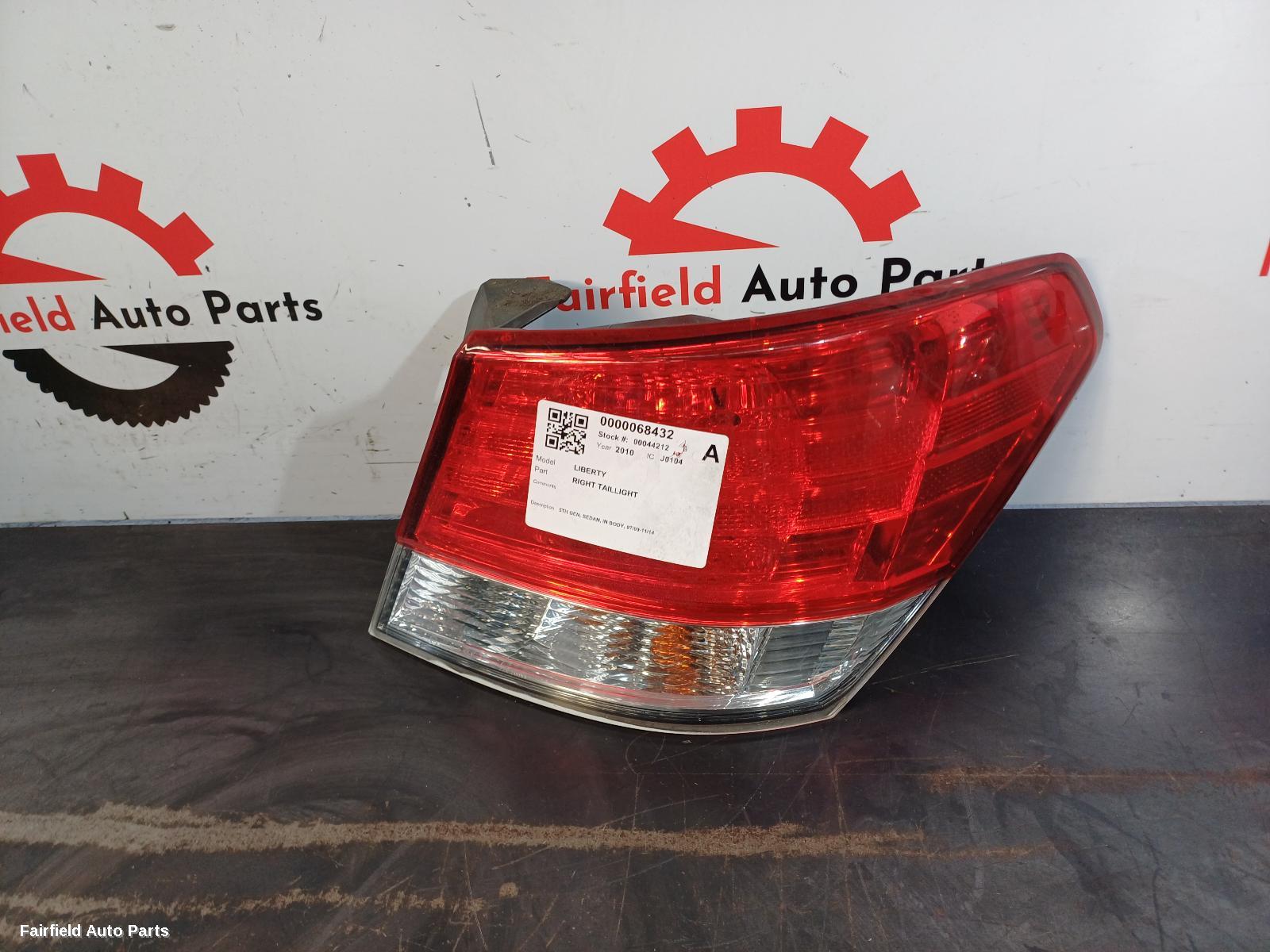 2009-2014 Subaru Liberty Right Taillight