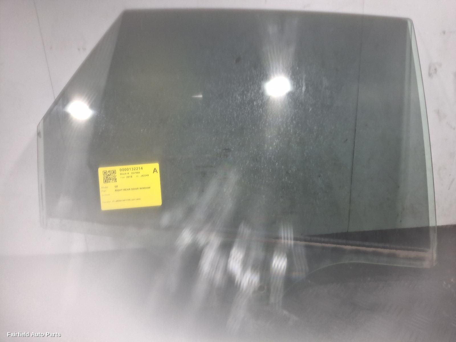 2017-2020 Audi Q5 Right Rear Door Window