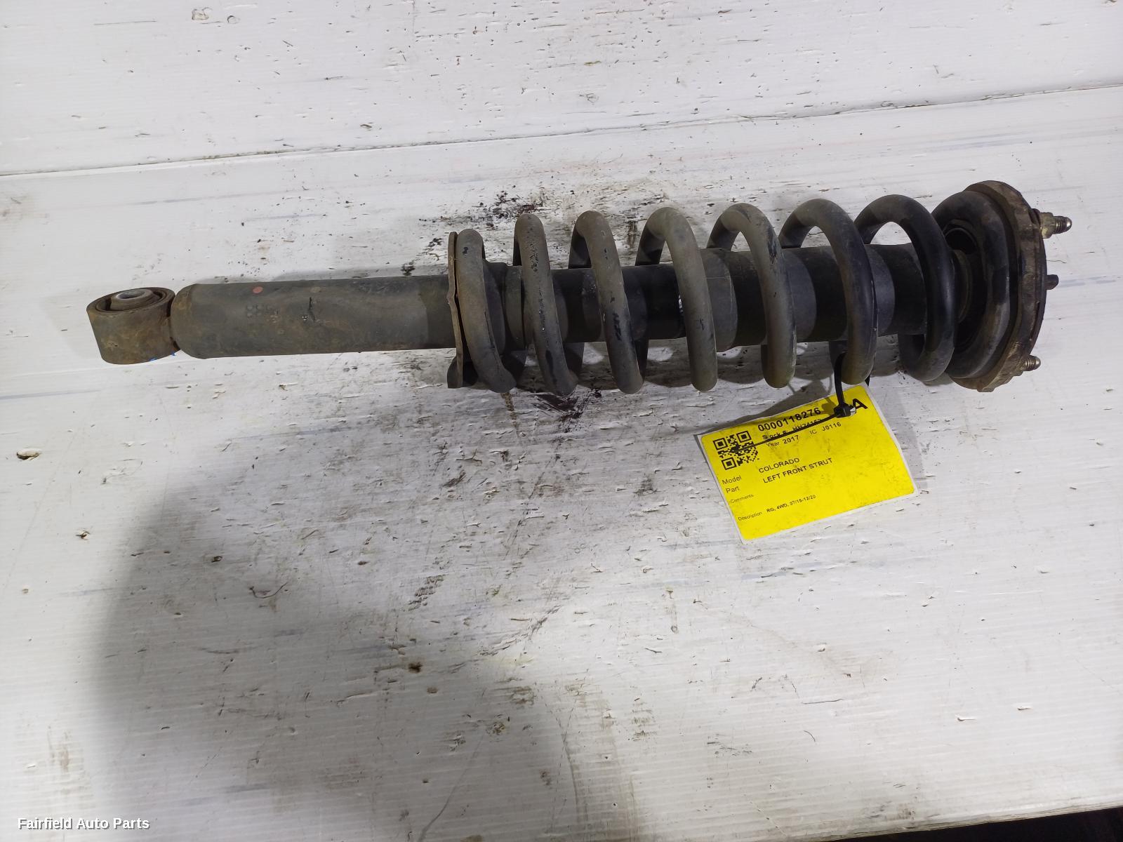 2016-2020 Holden Colorado Left Front Strut