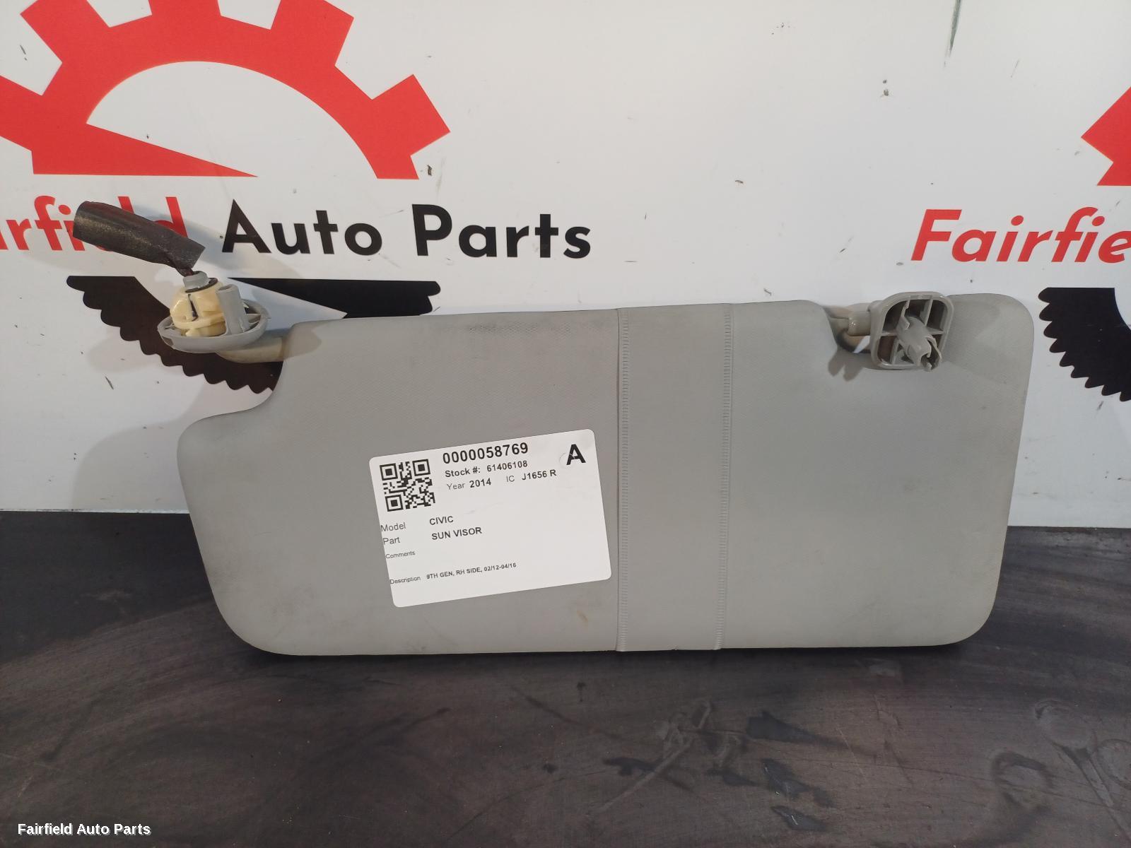 2012-2016 Honda Civic Sunvisor