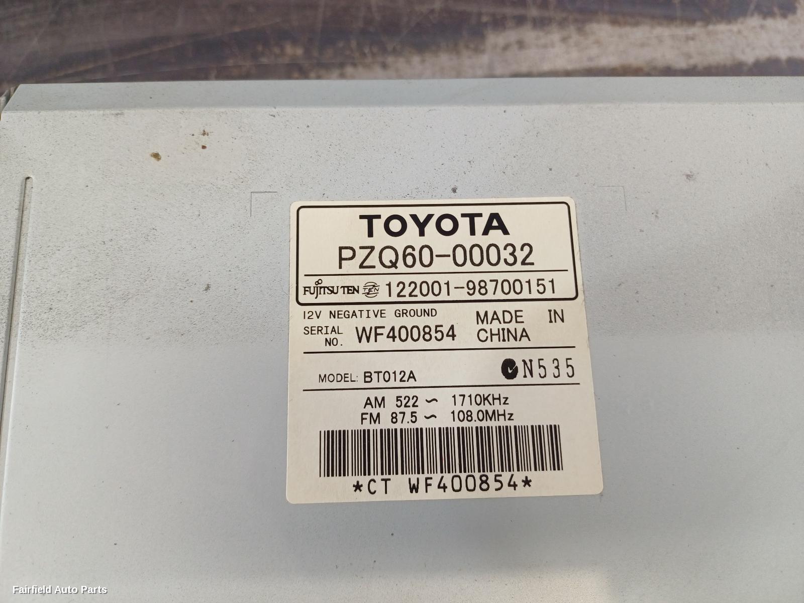 2007-2013 Toyota Corolla Radio Cd Dvd Sat Tv