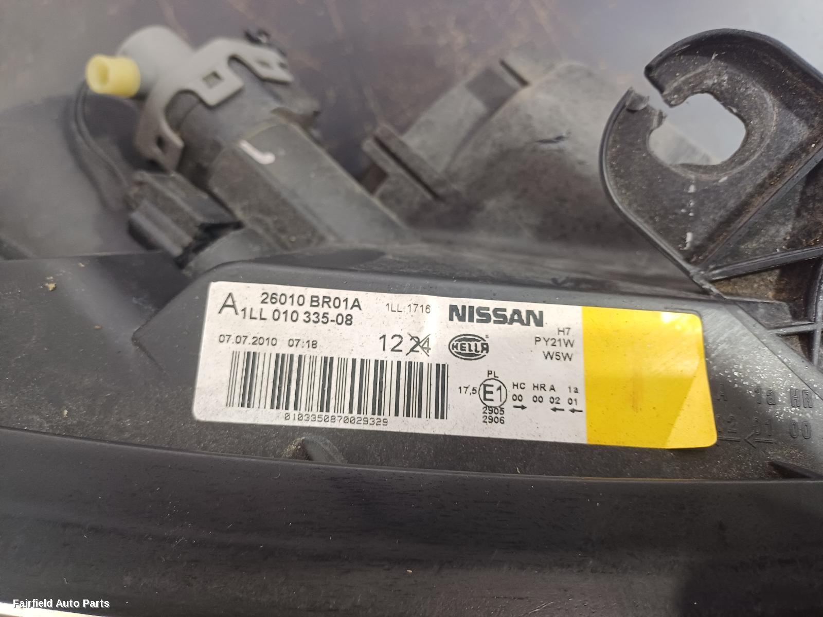 2010-2014 Nissan Dualis Right Headlamp
