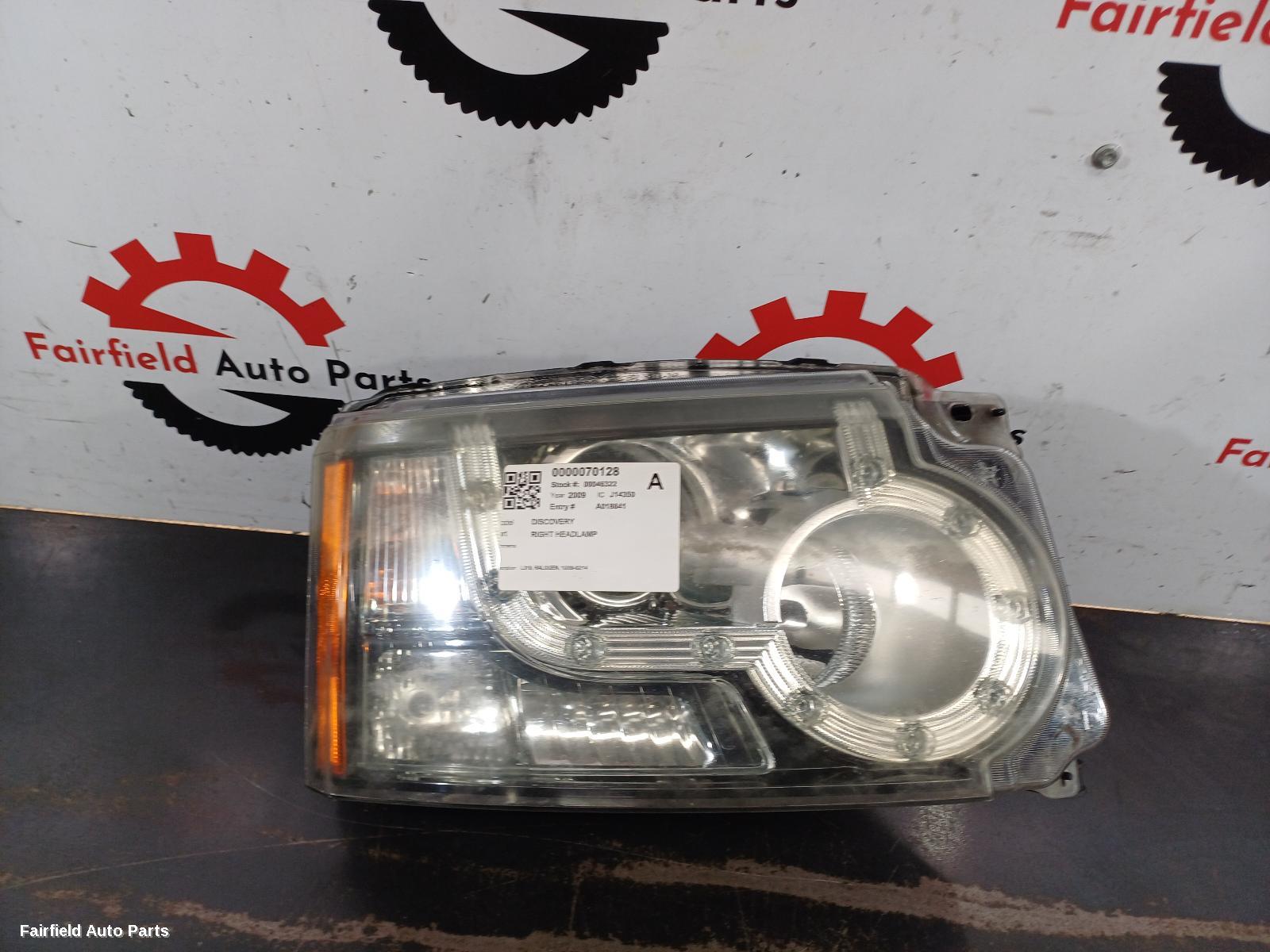 2009-2014 Land Rover Discovery Right Headlamp