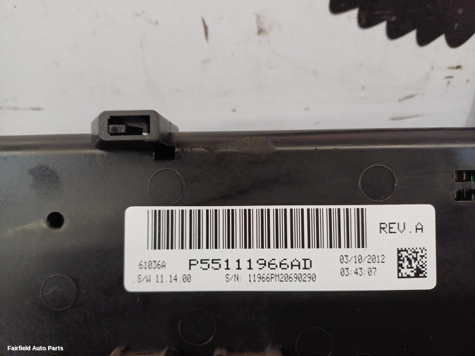 2012-2016 Jeep Compass Heater Ac Controls