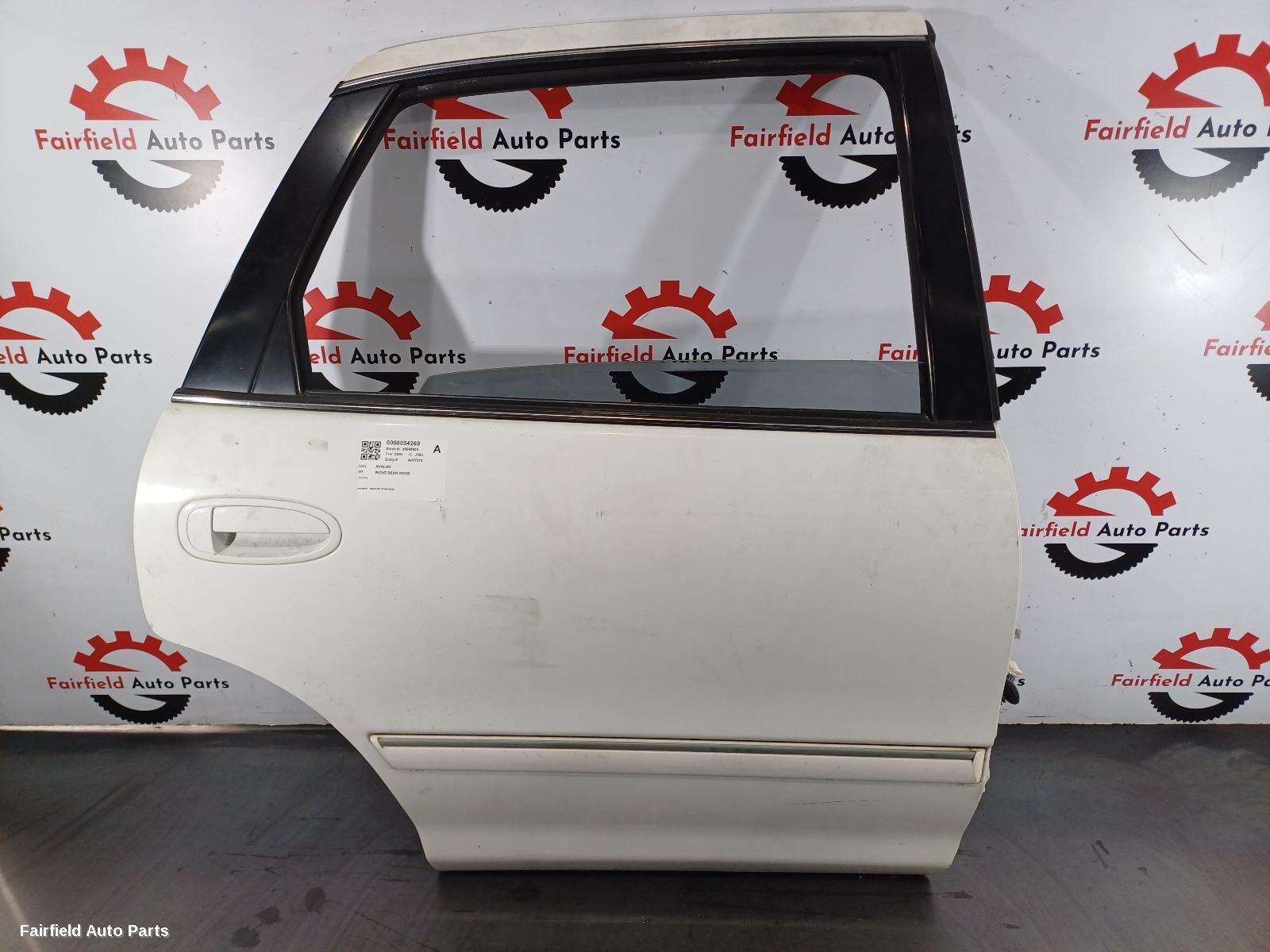 2000-2005 Toyota Avalon Right Rear Door Sliding