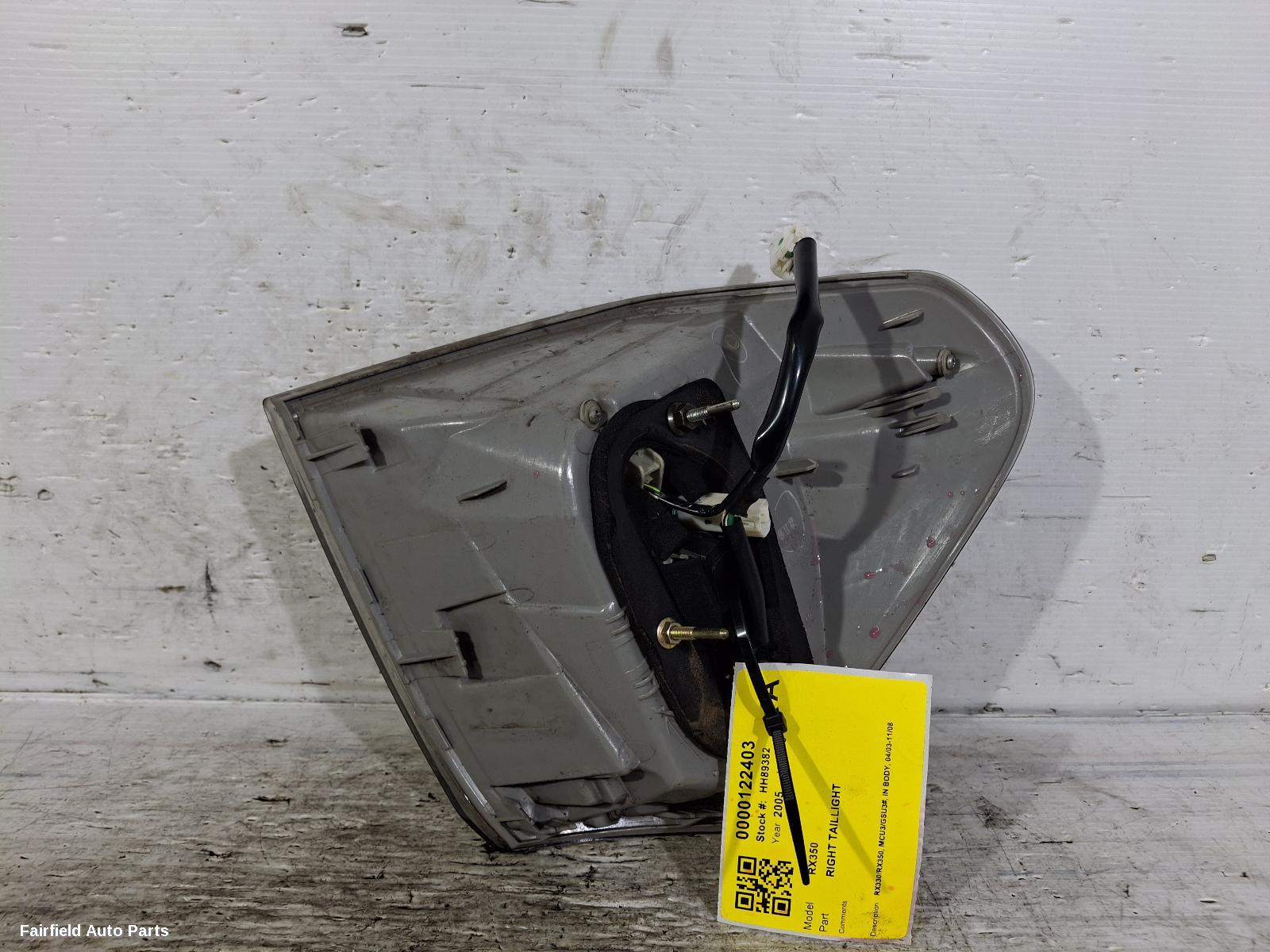 2003-2008 Lexus Rx Series Right Taillight