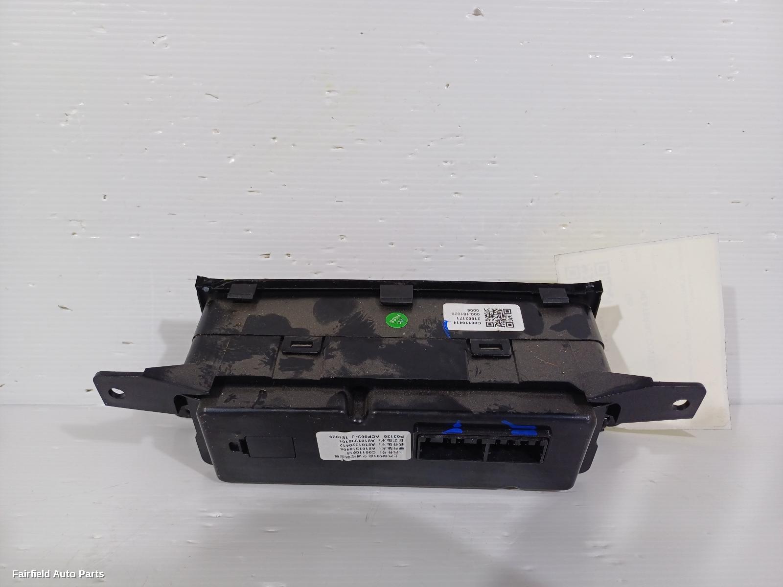 2017-2021 Ldv T60 Heater Ac Controls