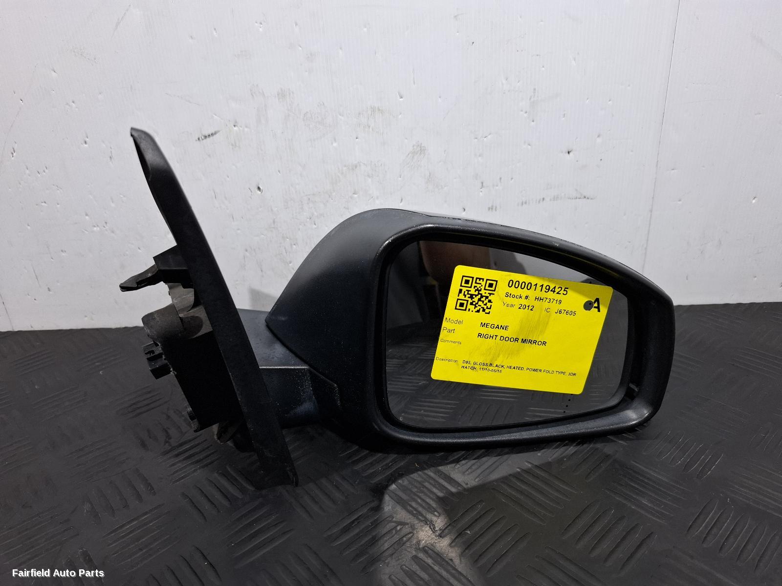 2010-2016 Renault Megane Right Door Mirror