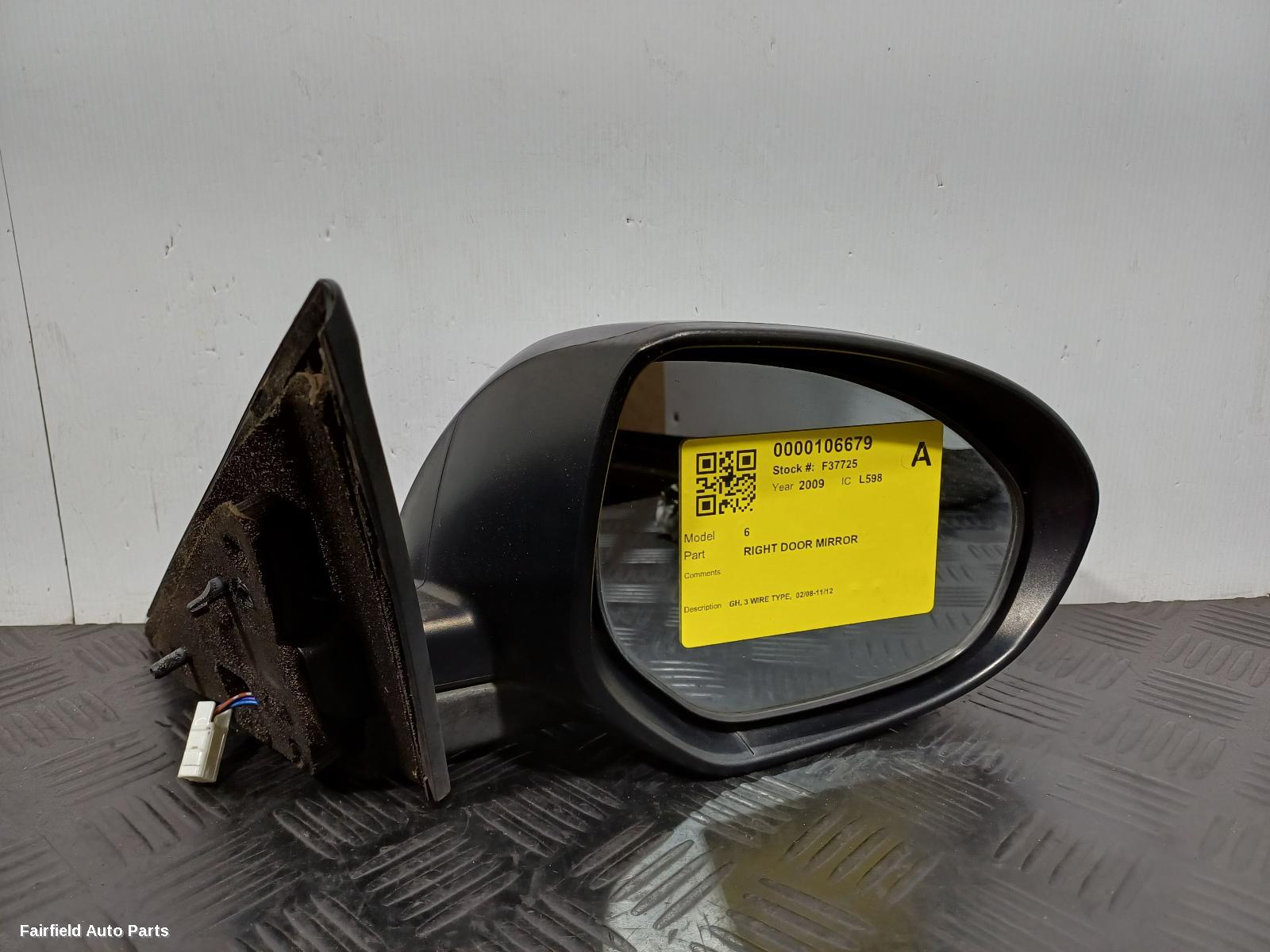2008-2012 Mazda 6 Right Door Mirror
