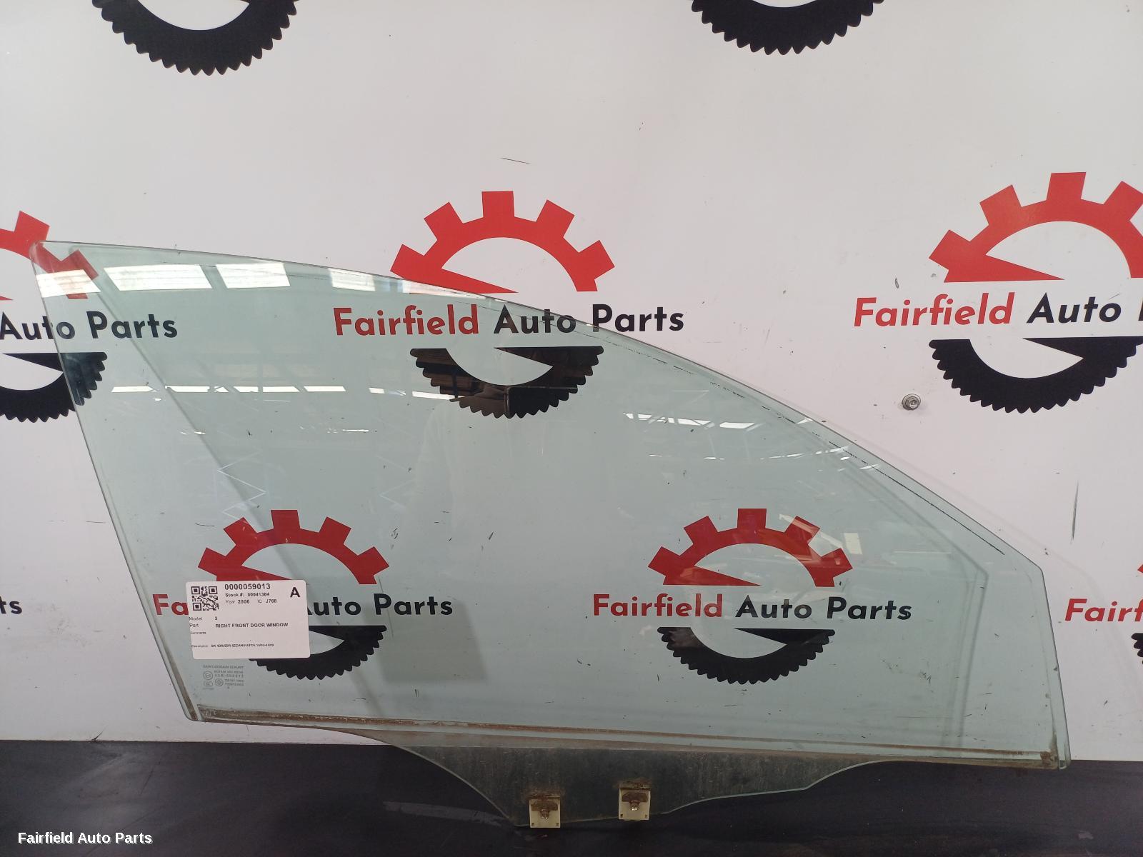 2003-2009 Mazda 3 Right Front Door Window
