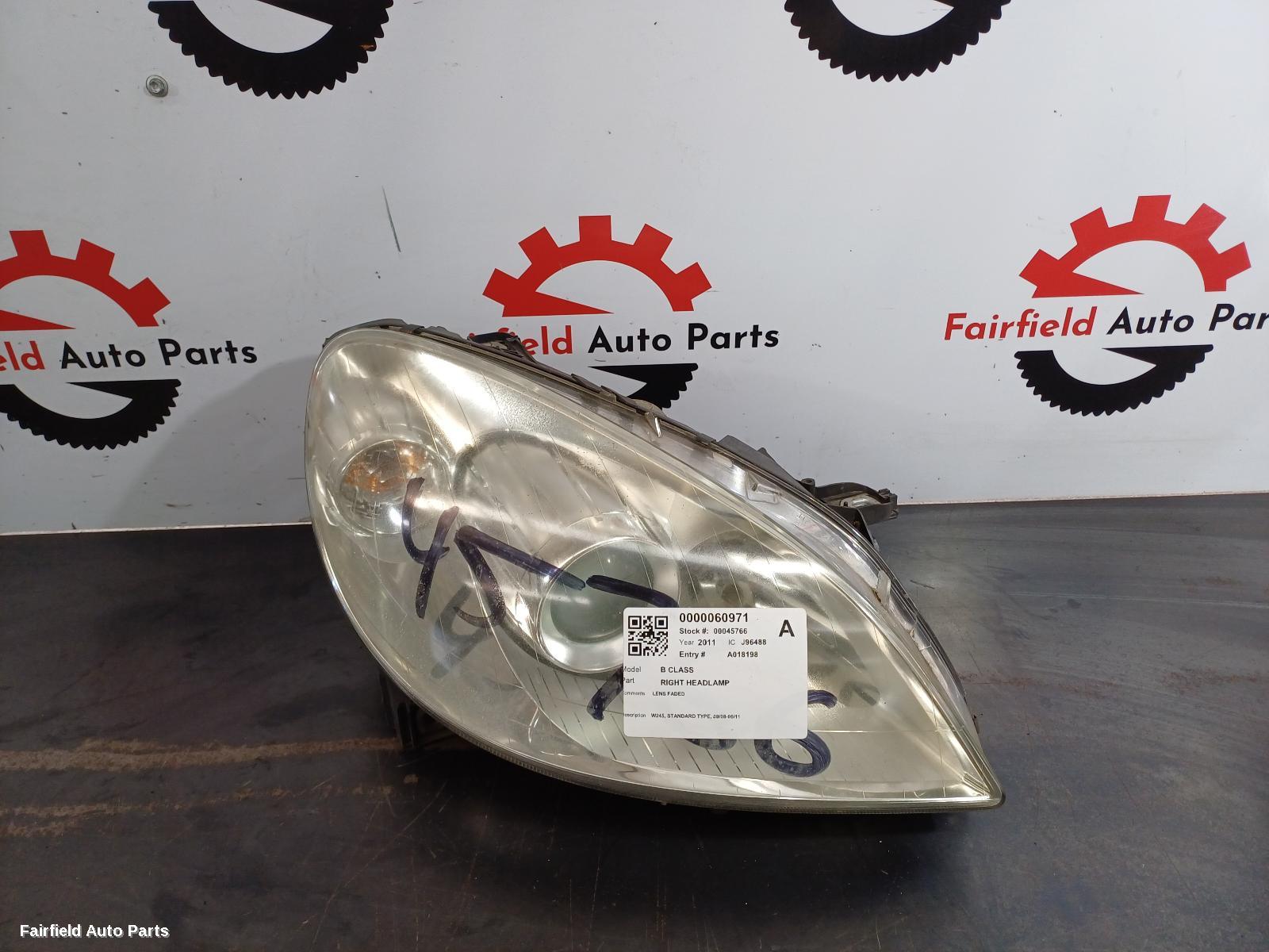 2008-2011 Mercedes B Class Right Headlamp