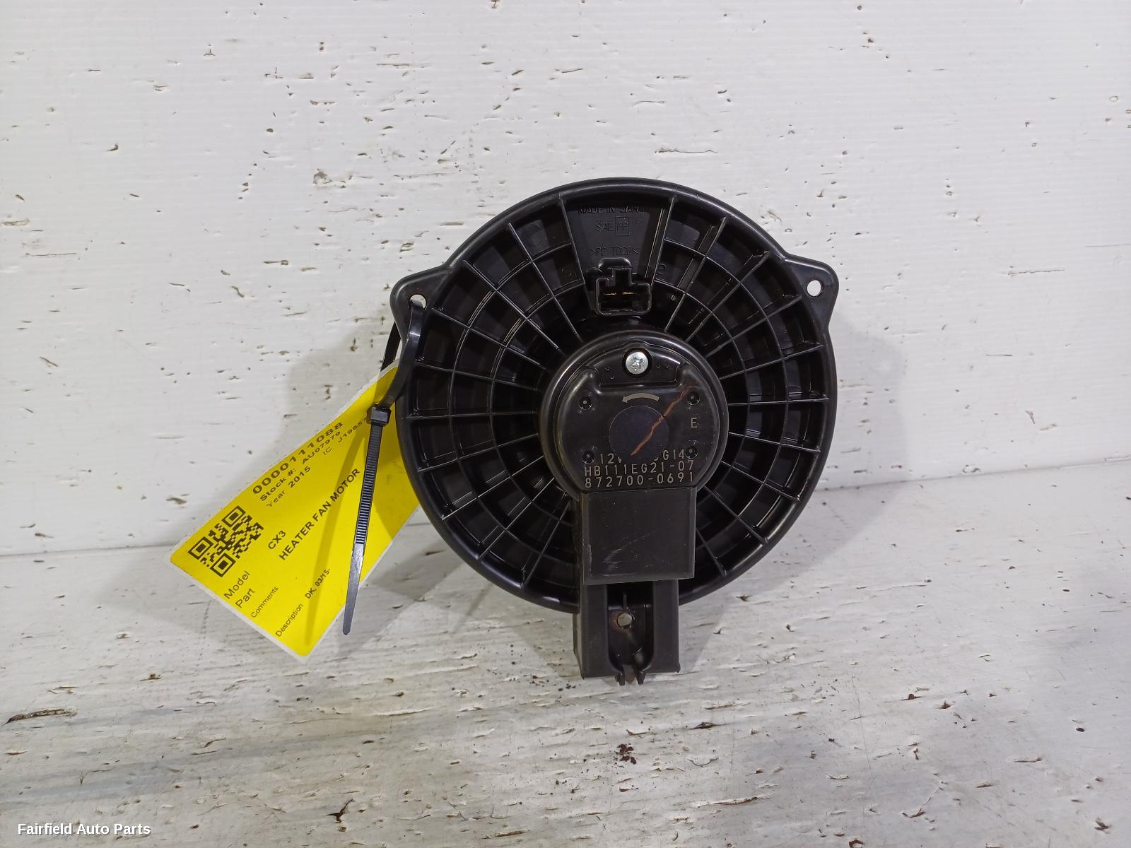 2015-2026 Mazda Cx3 Heater Fan Motor