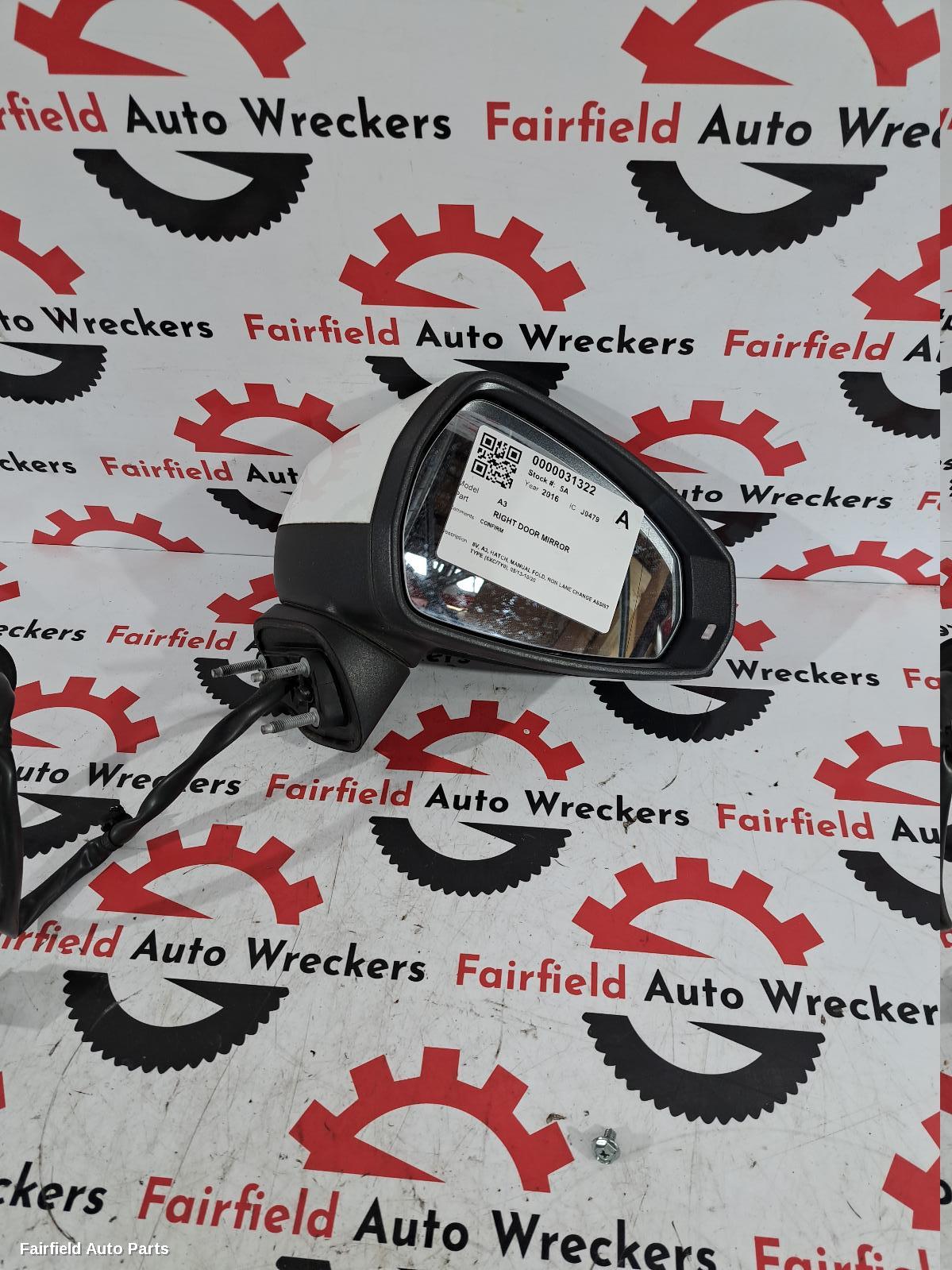 2013-2020 Audi A3 Right Door Mirror