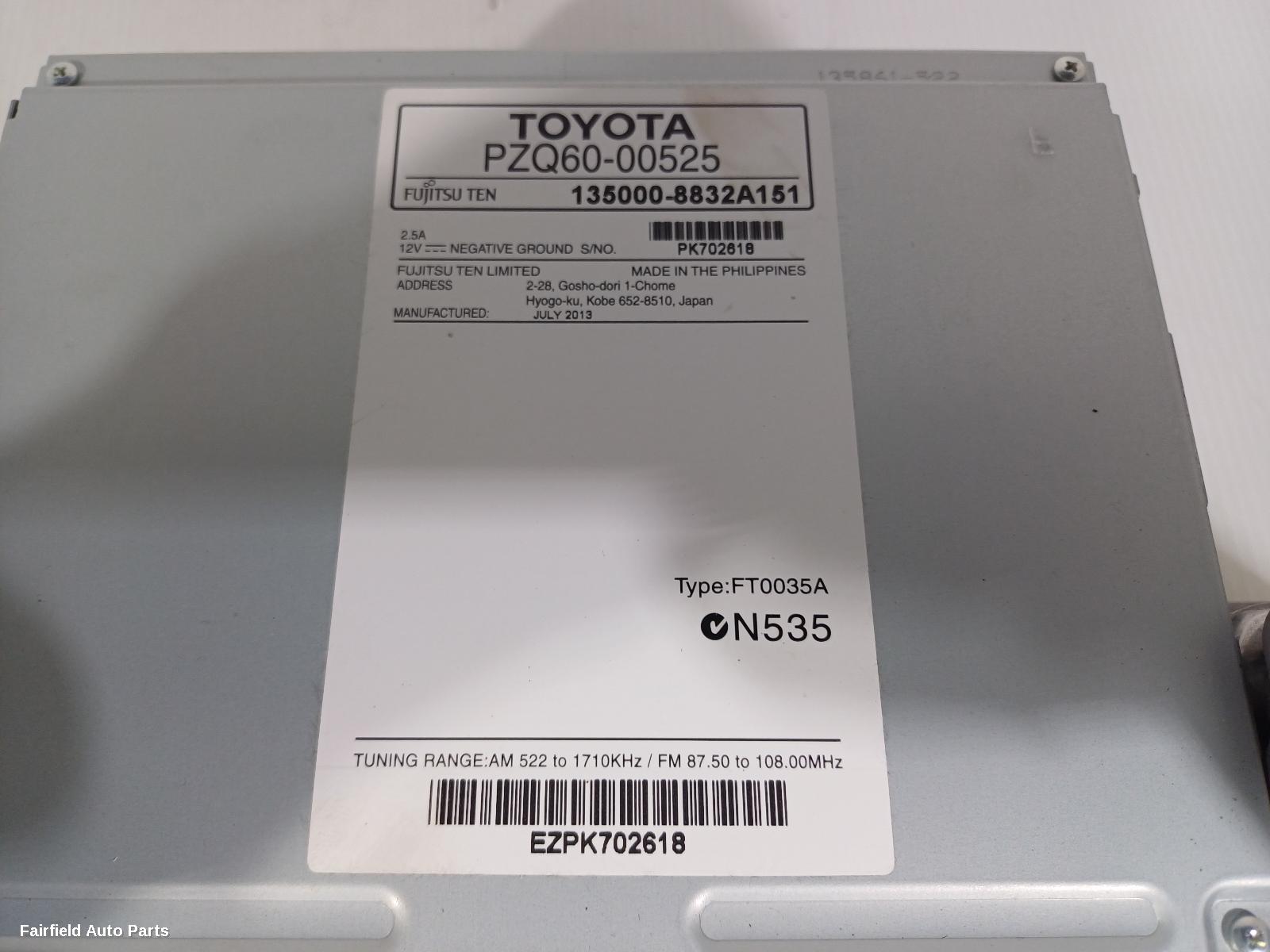 2012-2015 Toyota Corolla Radio Cd Dvd Sat Tv