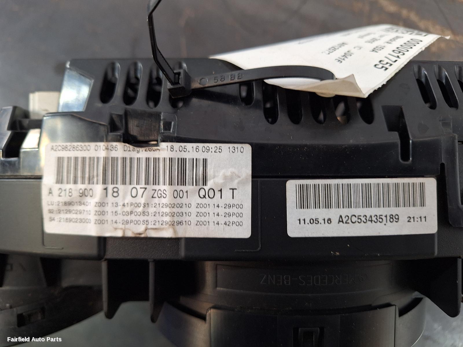 2011-2018 Mercedes Cls Class Instrument Cluster