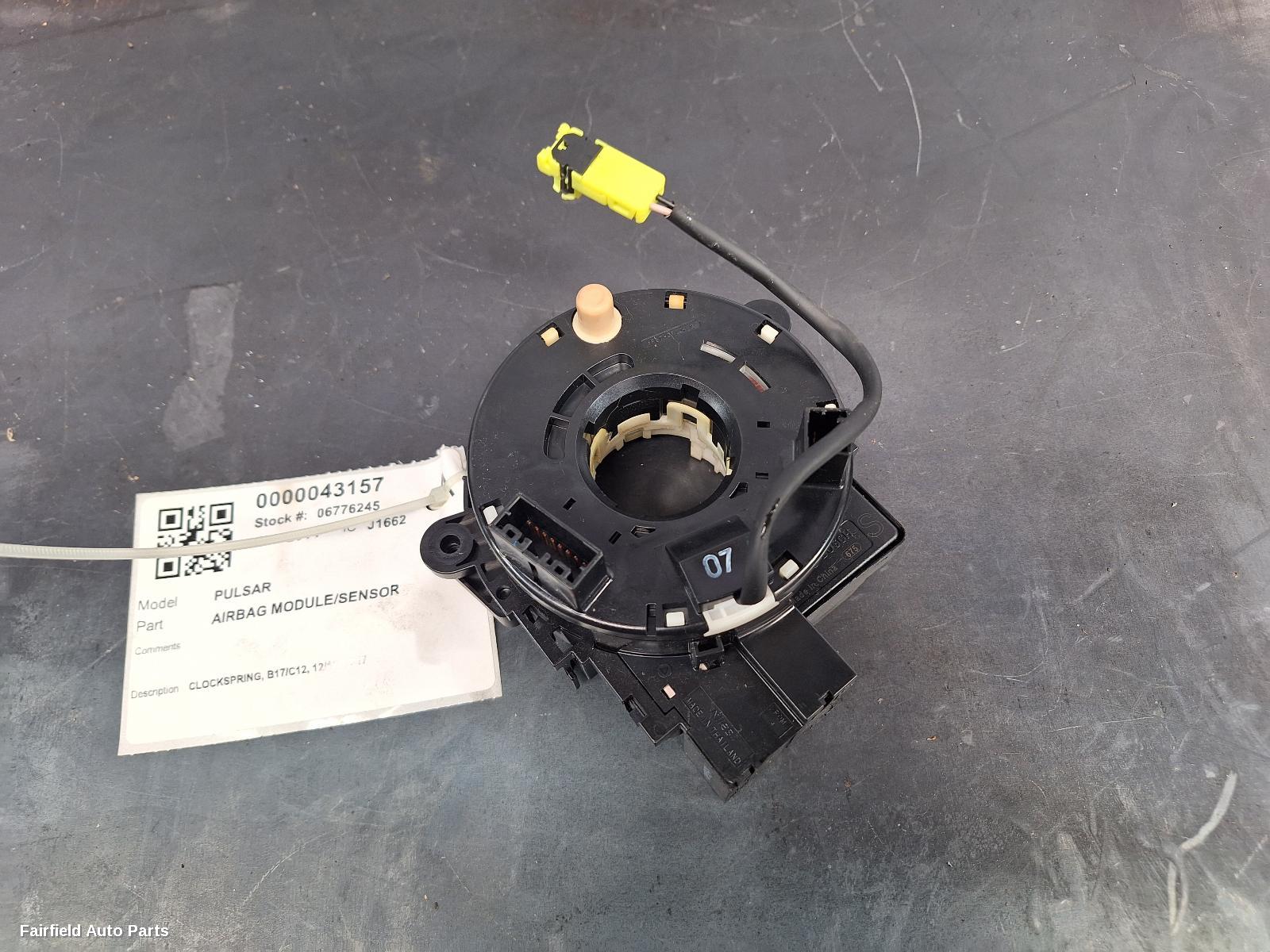 2012-2017 Nissan Pulsar Airbag Module Sensor