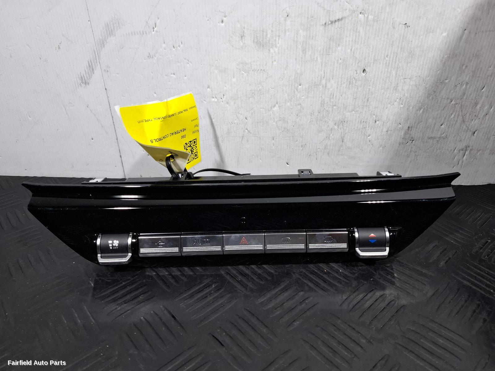 2017-2025 Ldv D90 Heater Ac Controls
