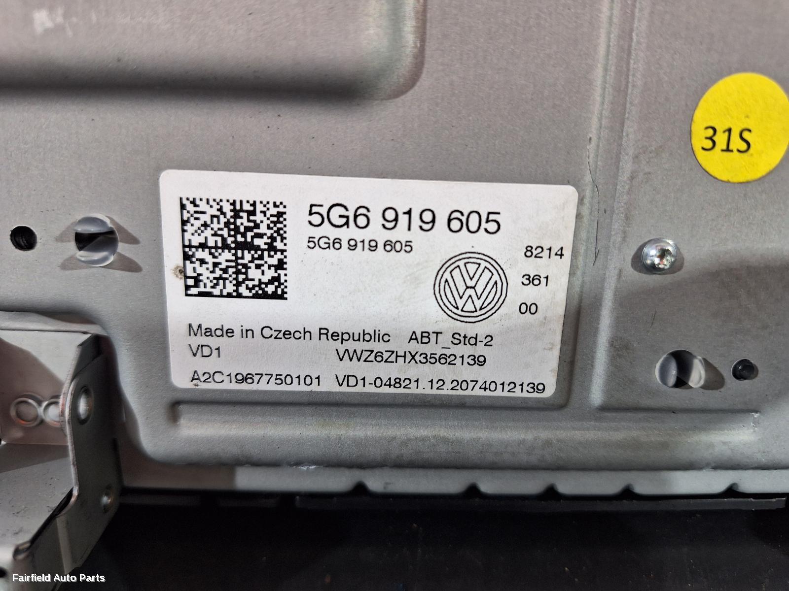 2020-2023 Volkswagen T-cross Radio Cd Dvd Sat Tv