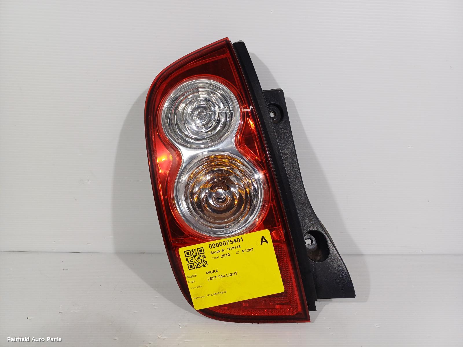 2007-2010 Nissan Micra Left Taillight