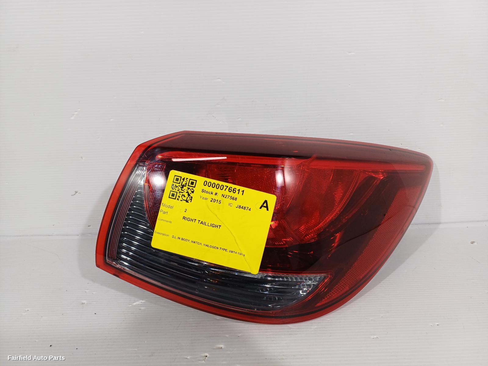 2014-2019 Mazda 2 Right Taillight