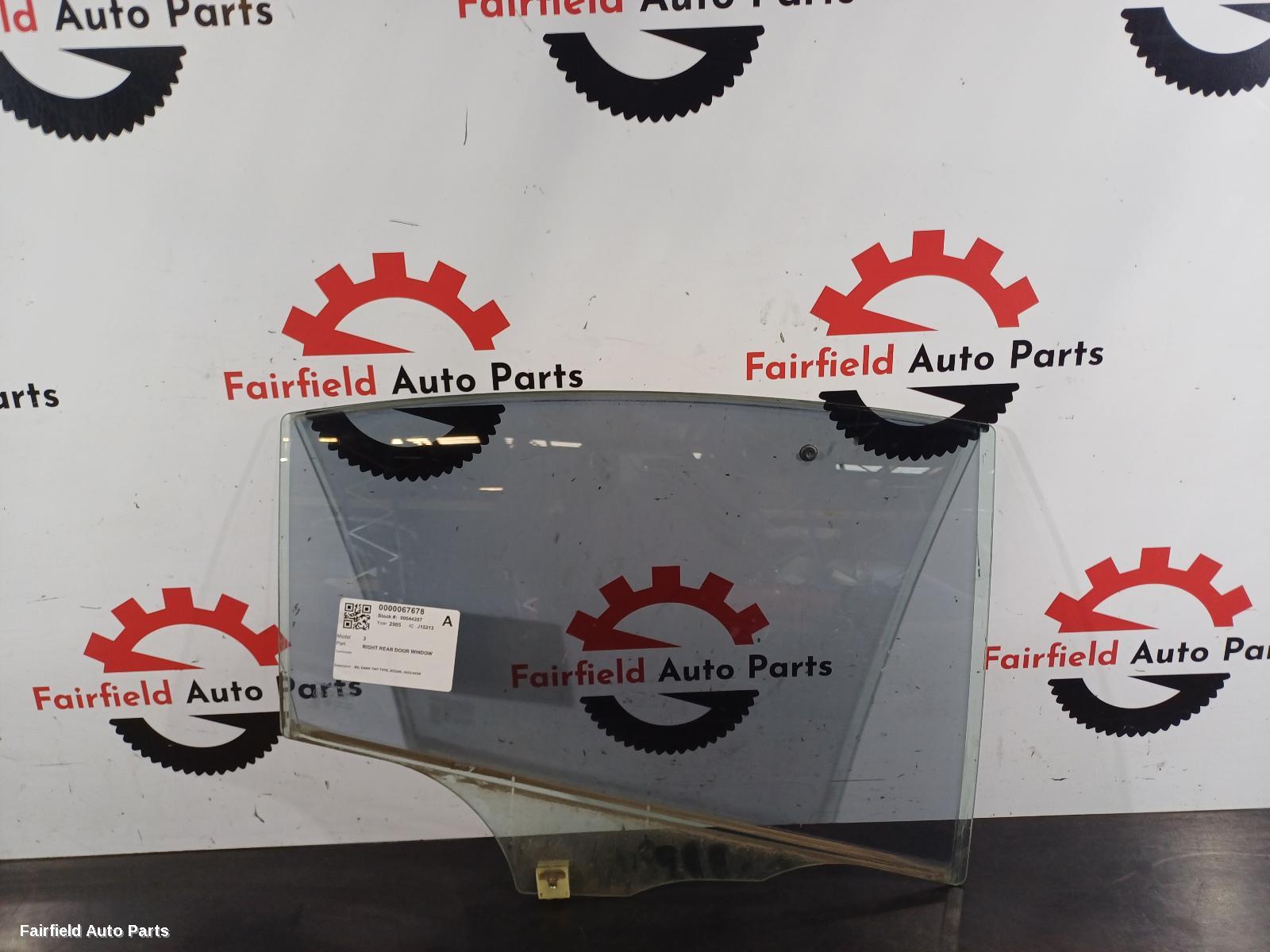 2003-2009 Mazda 3 Right Rear Door Window