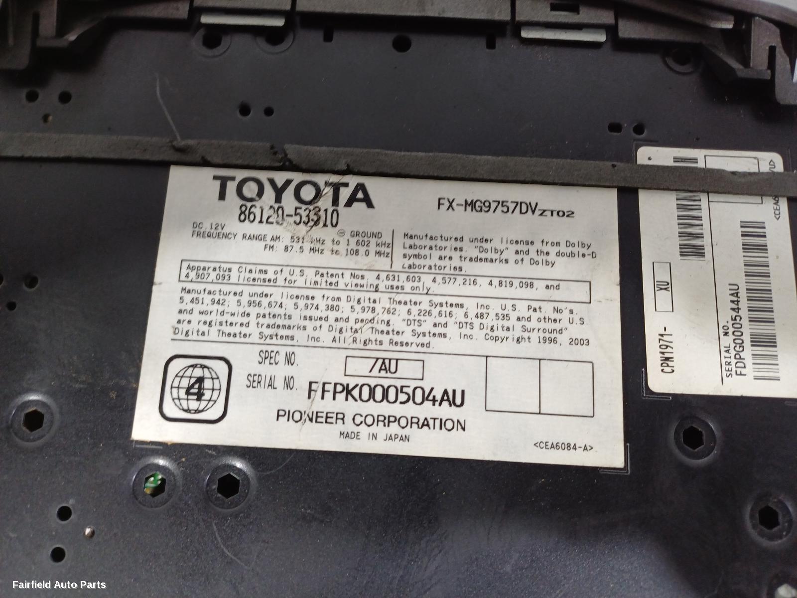 2005-2014 Lexus Is250/is250c Radio Cd Dvd Sat Tv